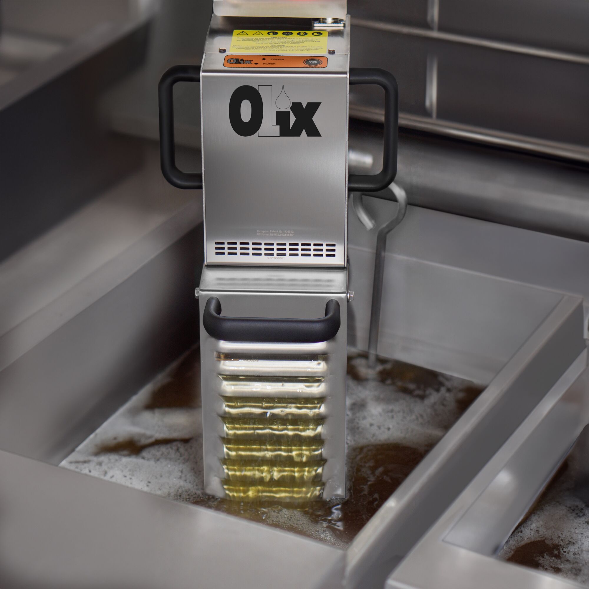 OLIX | Commercial Portable Fryer Oil Filter Pump - 100 L/min - for fryers ≥20 L - up to 200 °C