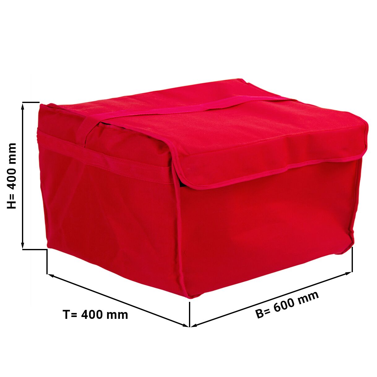 Pizza Bag / Insulated Bag - 8 family pizzas - Red