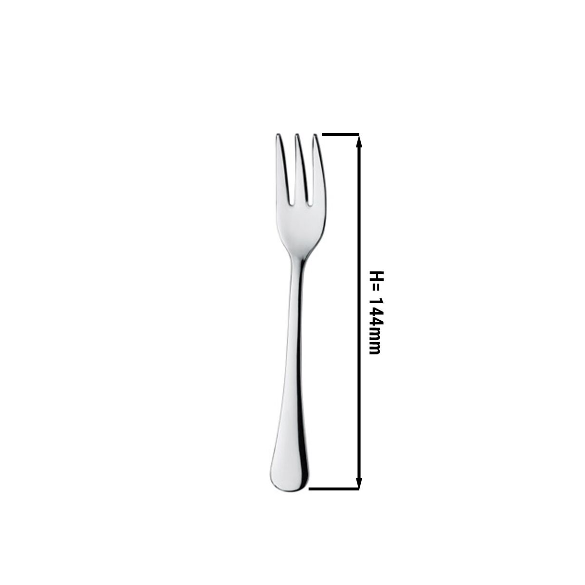 (12 pcs) Fourchette à dessert Mila - Acier inoxydable 18/10 - 144mm - Brillant - 12 pièces