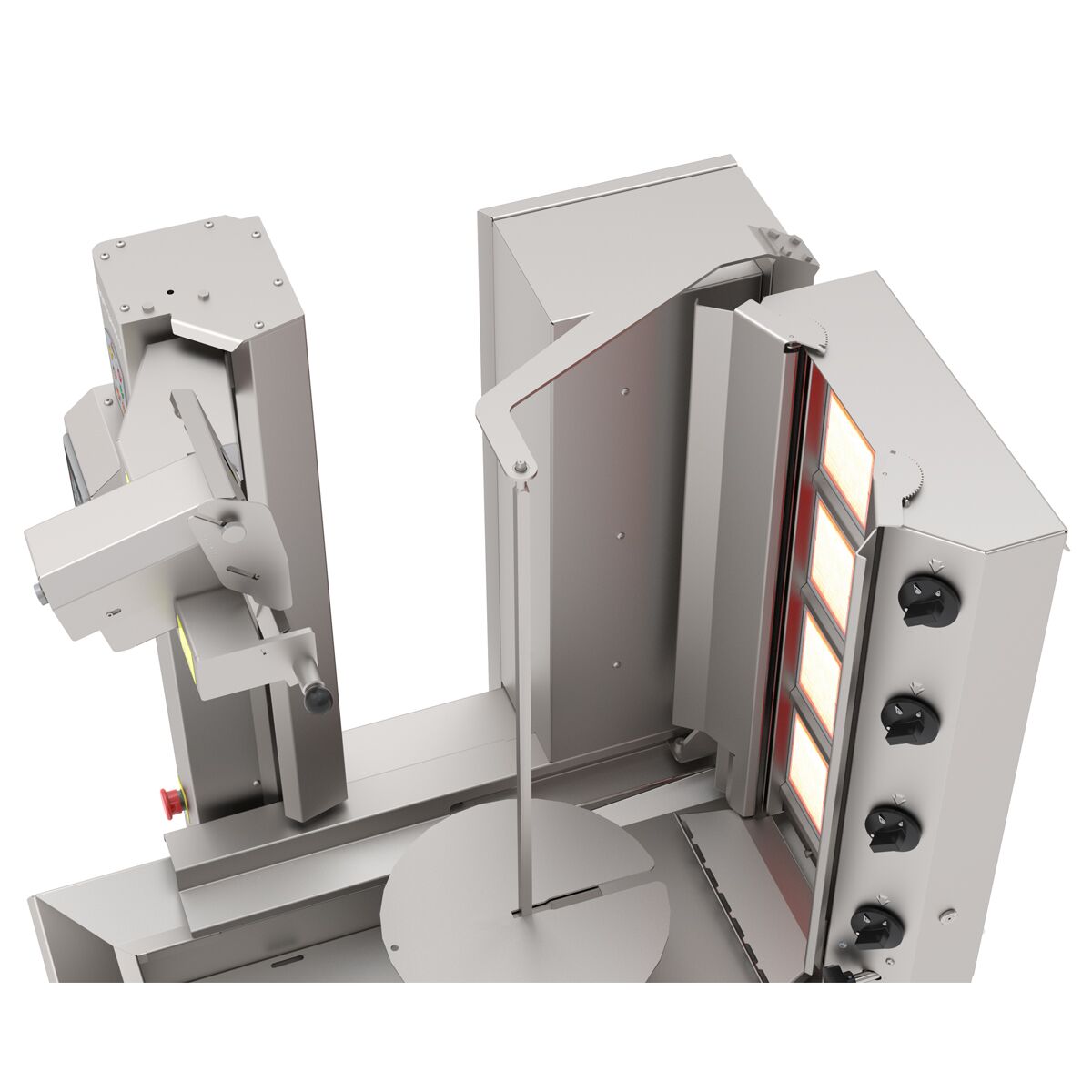 Gas Automatic Doner Kebab Grill - 4 Burner - up to 95kg - 10.64kW
