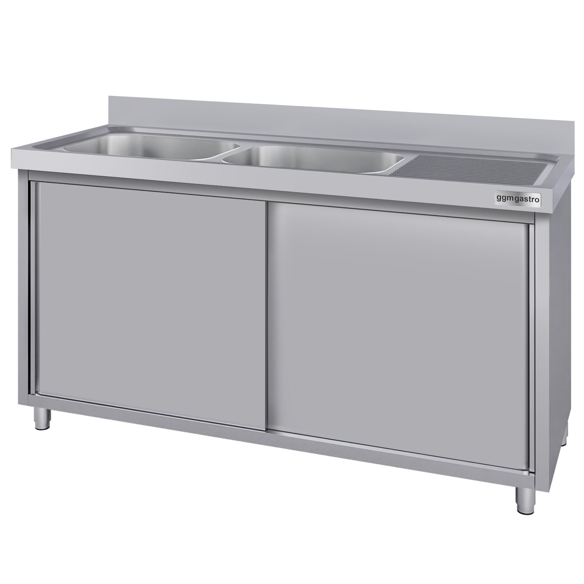 Meuble évier ECO - 1800 x 700 mm - avec 2 bacs à gauche