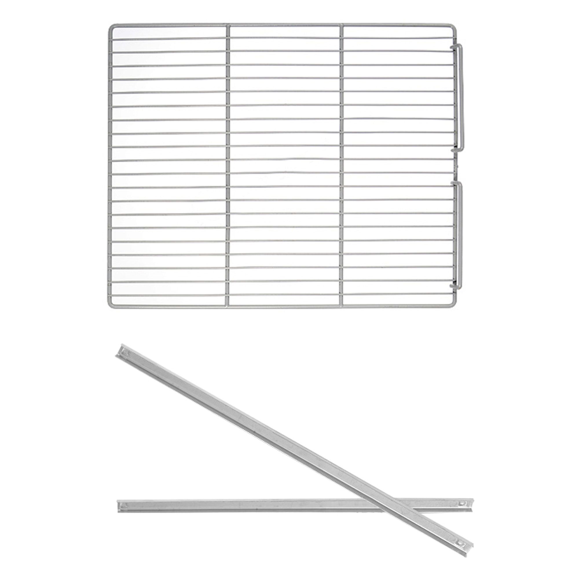 Griglia portante - GN 2/1 - 650x530mm - con coppia di guide in acciaio inox - per KG700ND, KG700GND, KS1400ND, KS1400GN, TS700N, TG700ND, TS1400N & TS1400GN