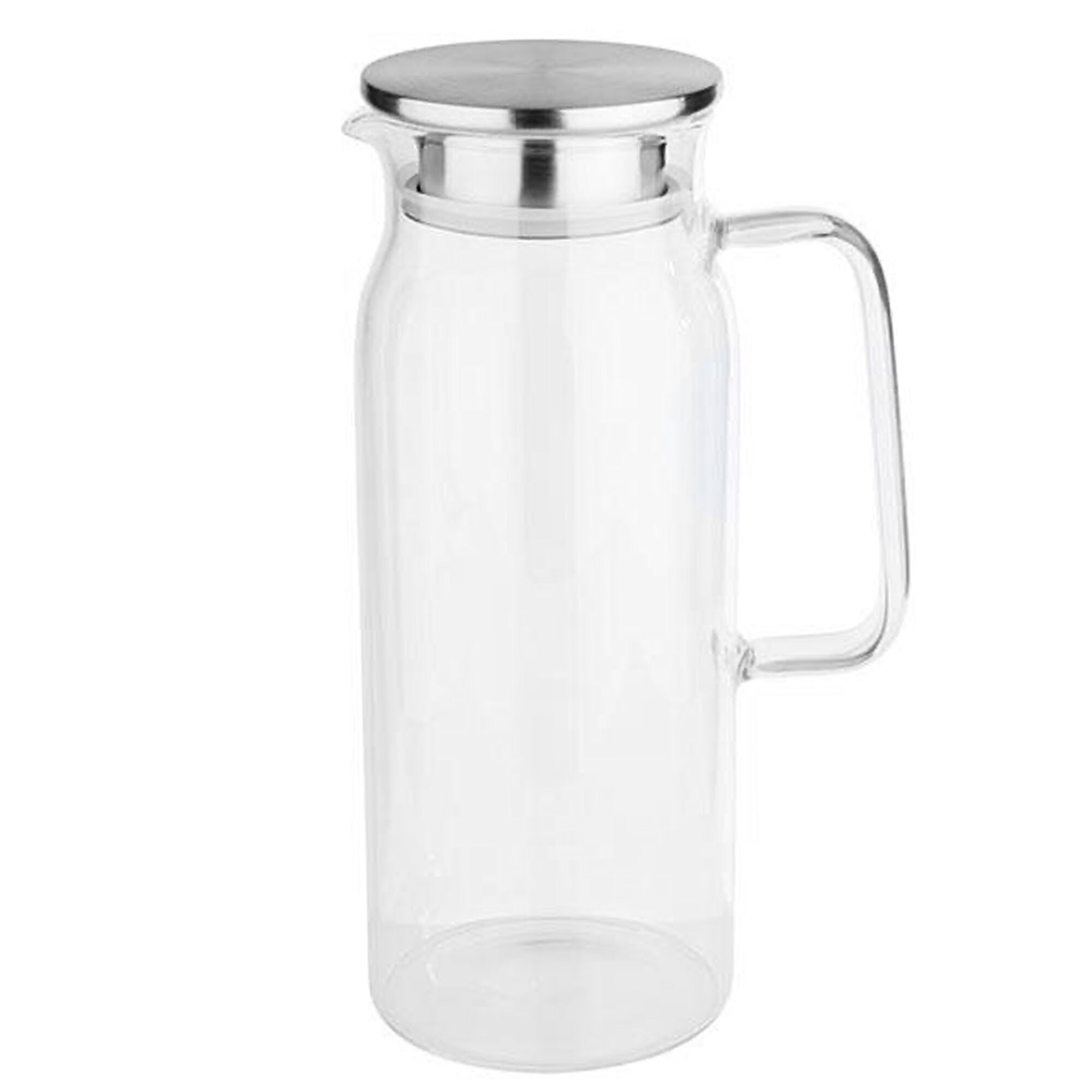 (6 st) Karaff Set - 1,5 l - Glas - lock med sil