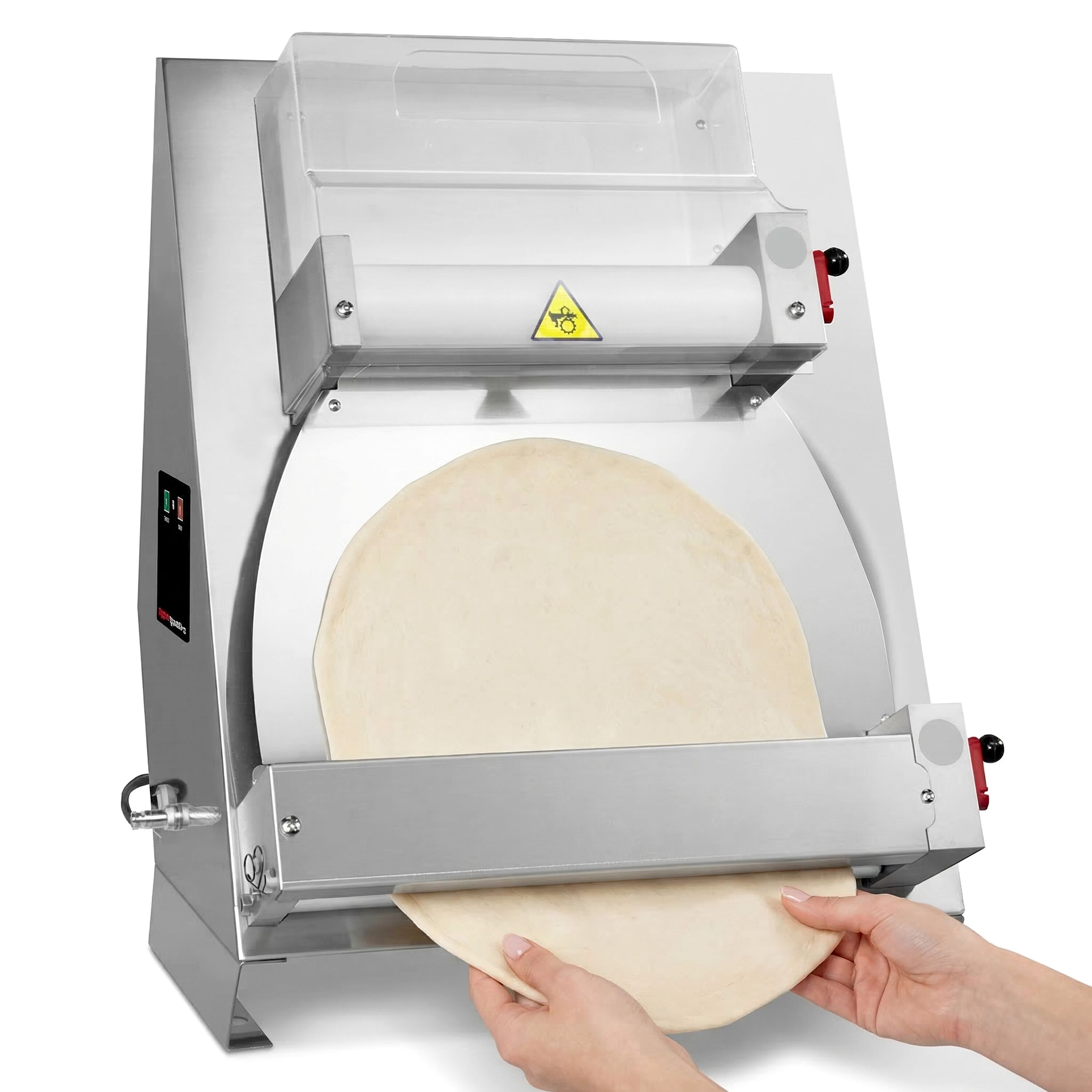 Façonneuse à pizza - pour Ø260–400mm - Épaisseur de pâte 0,5 à 5,5mm - 375W - Acier inoxydable