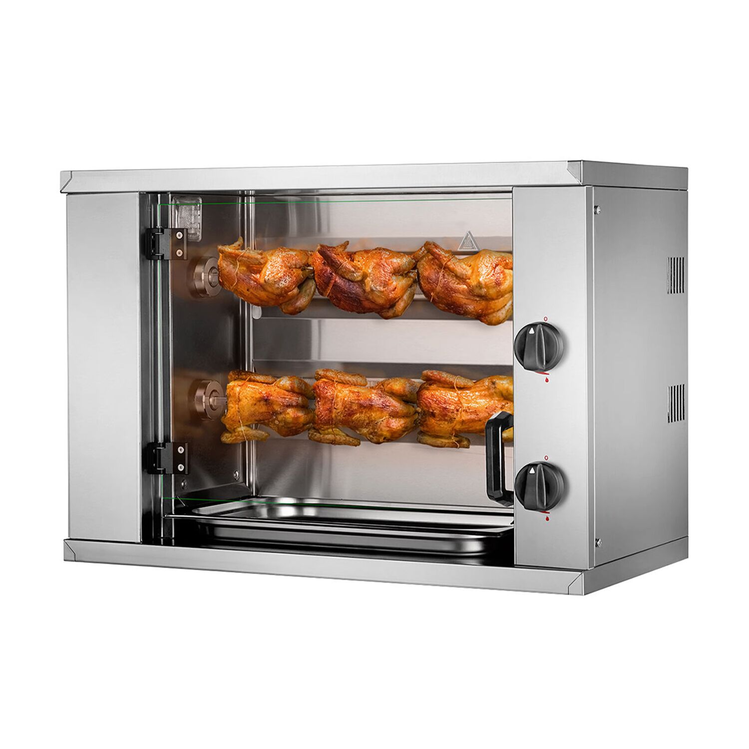 Gas Chicken Rotisserie Oven Mini- - 4.4kW - with 2 Skewers for up to up to 6 chickens