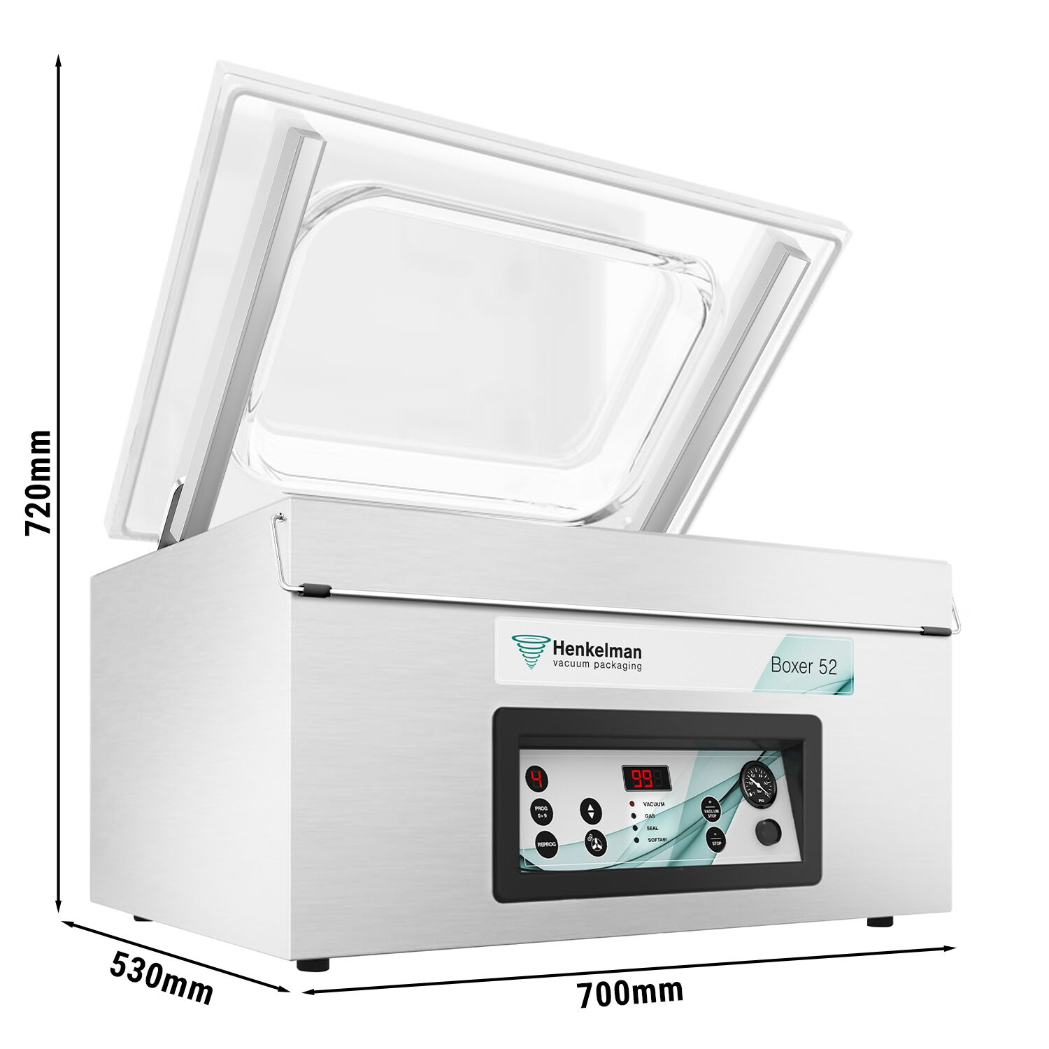 HENKELMAN | Boxer 52 – Machine sous vide à cloche – 21 m³/h – 800 watts – numérique