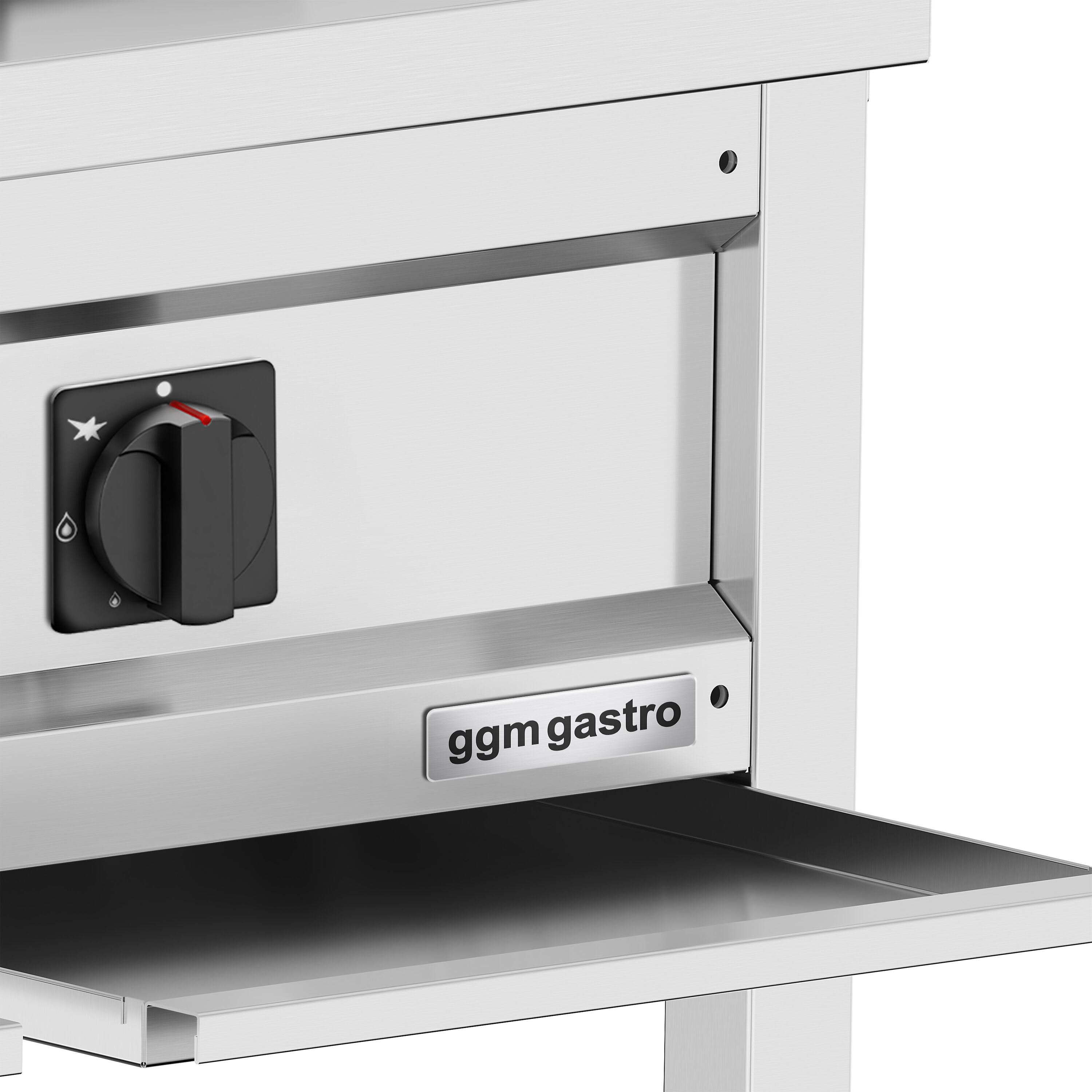 Fourneau à gaz – 25,5 kW – 3 brûleurs – ouvert avec socle de base & tiroir de récupération