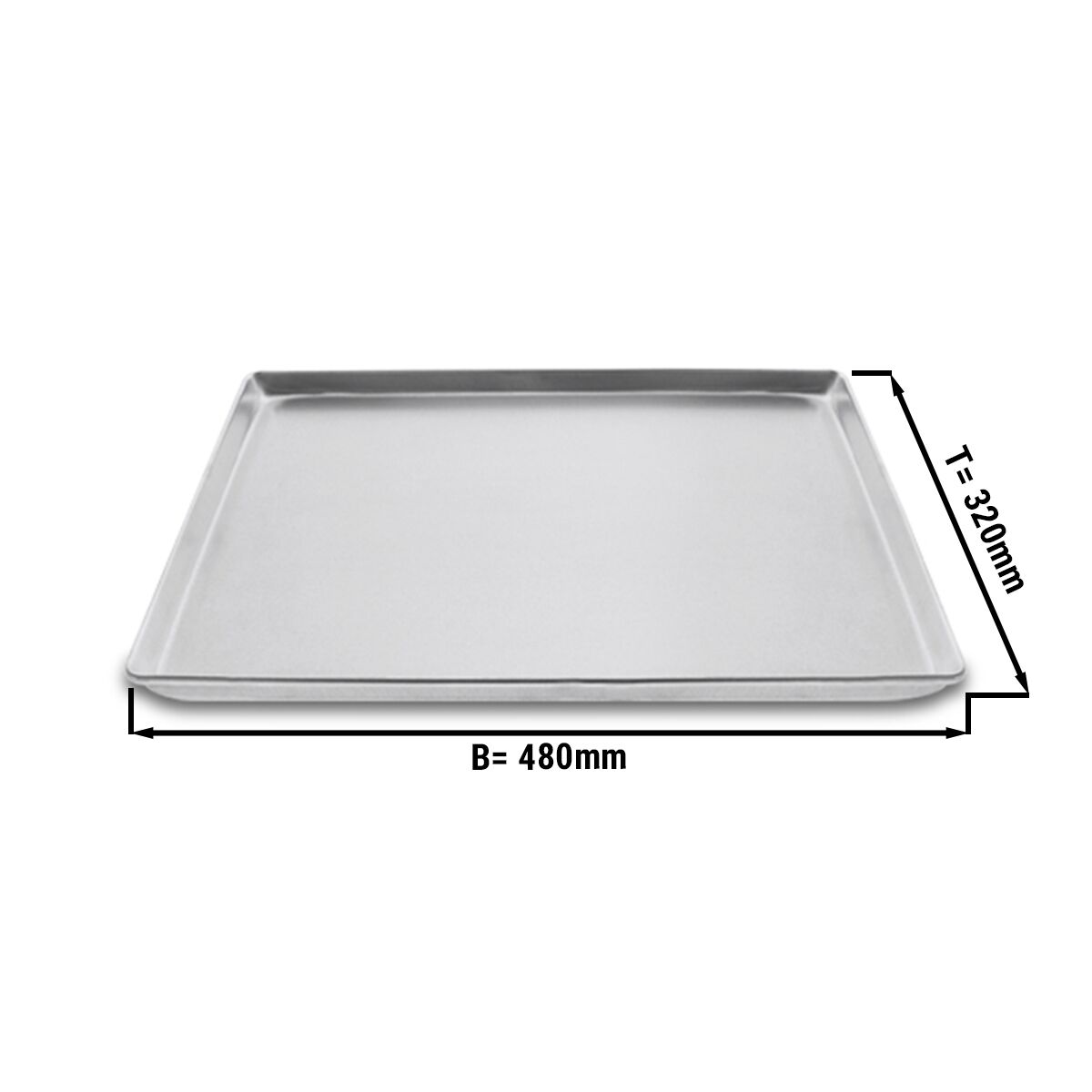 Ausstell-/Auslageblech - Aluminium - 480x320x20mm
