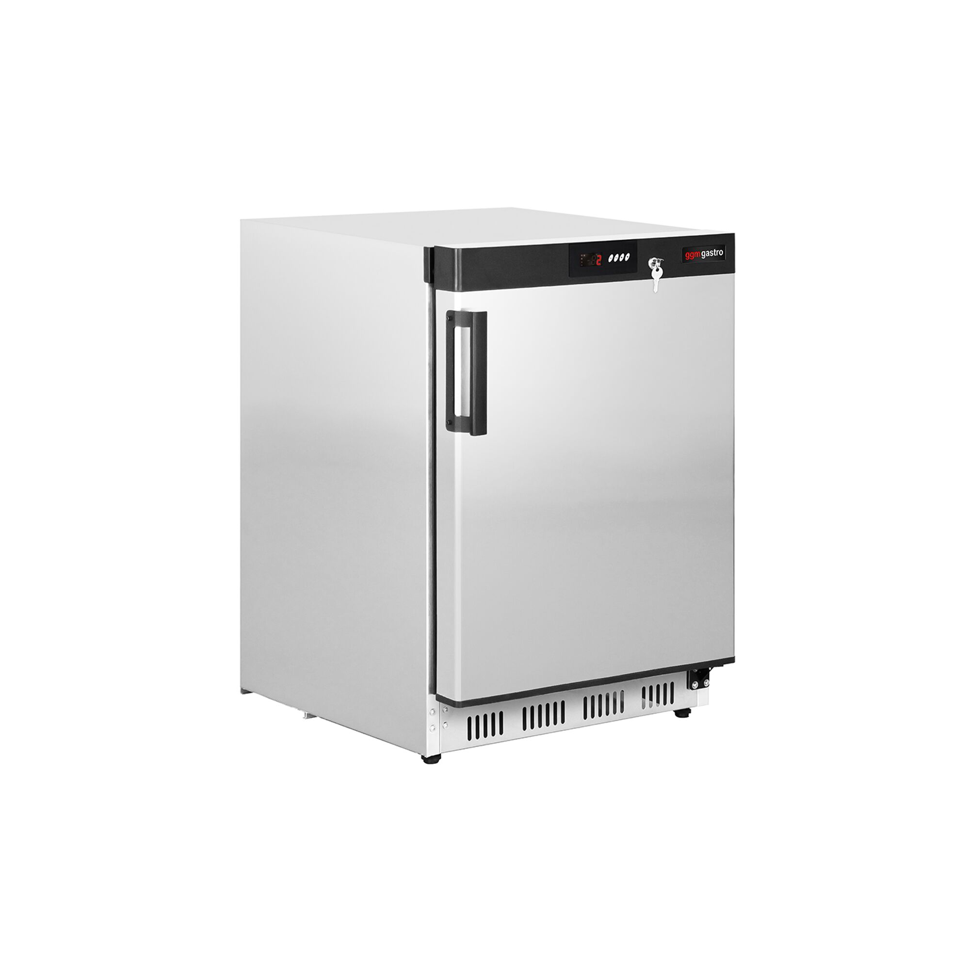 Mini réfrigérateur de stockage inox PREMIUM – 200 litres – avec 1 porte – intérieur de la porte en plastique