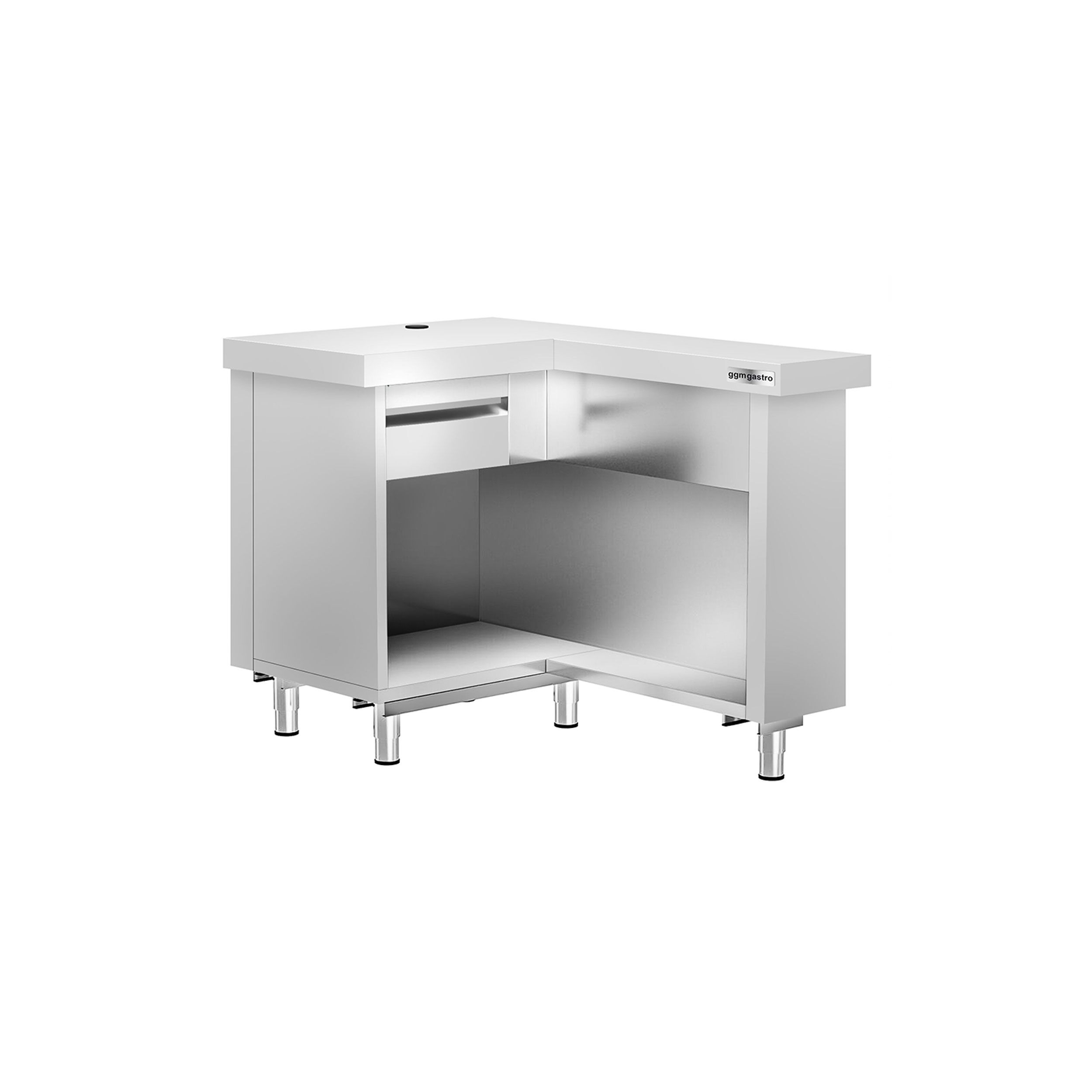 Table de caisse KOPENHAGEN – 1240 mm – Droite – en inox