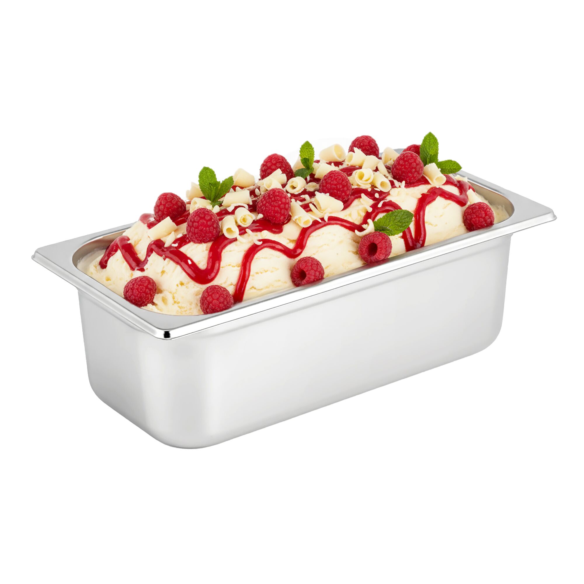 Bac à glace en acier inoxydable - 5l - 360x165x120mm
