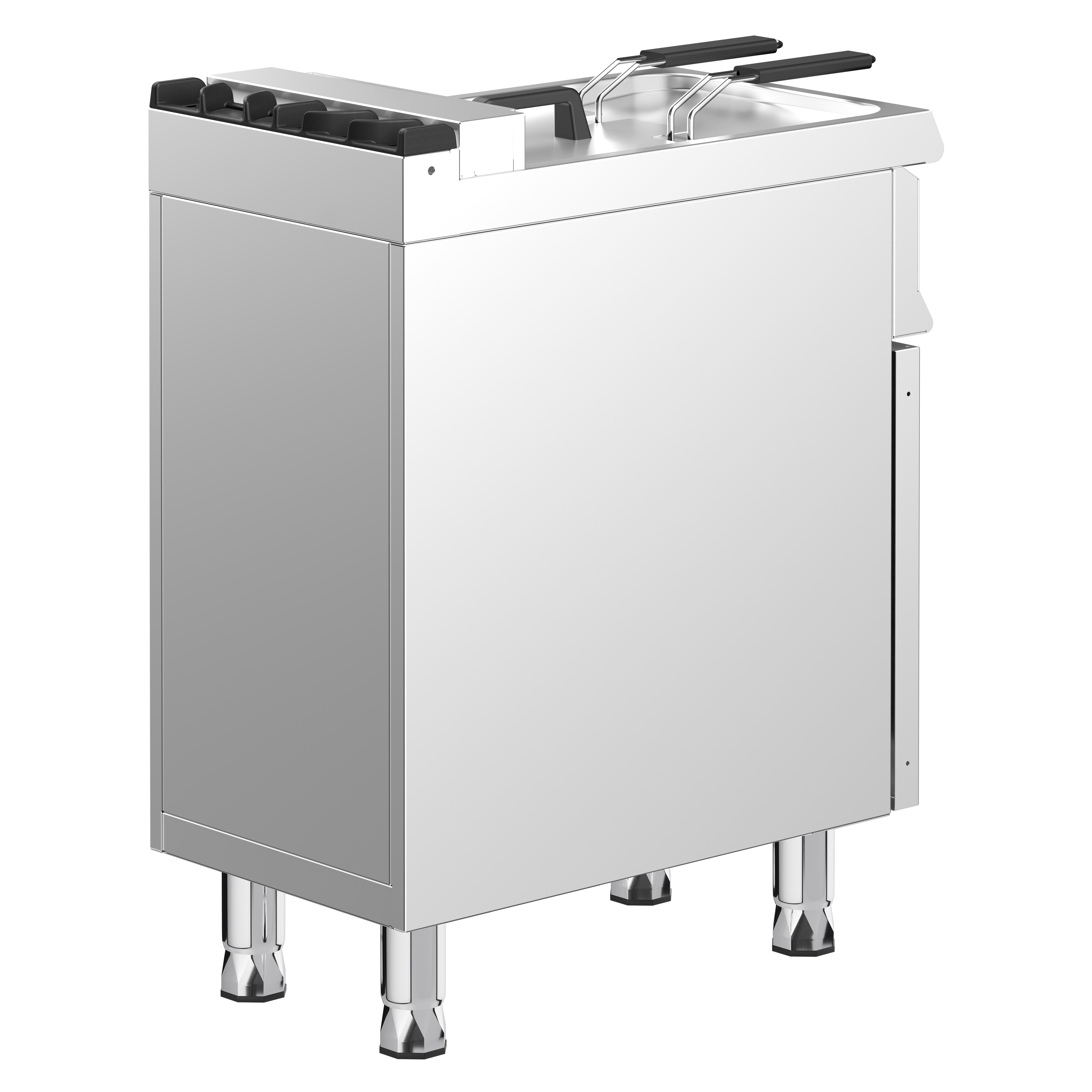 Elektro Fritteuse - 18 Liter - 14 kW - inkl. Unterbau mit 1 Tür