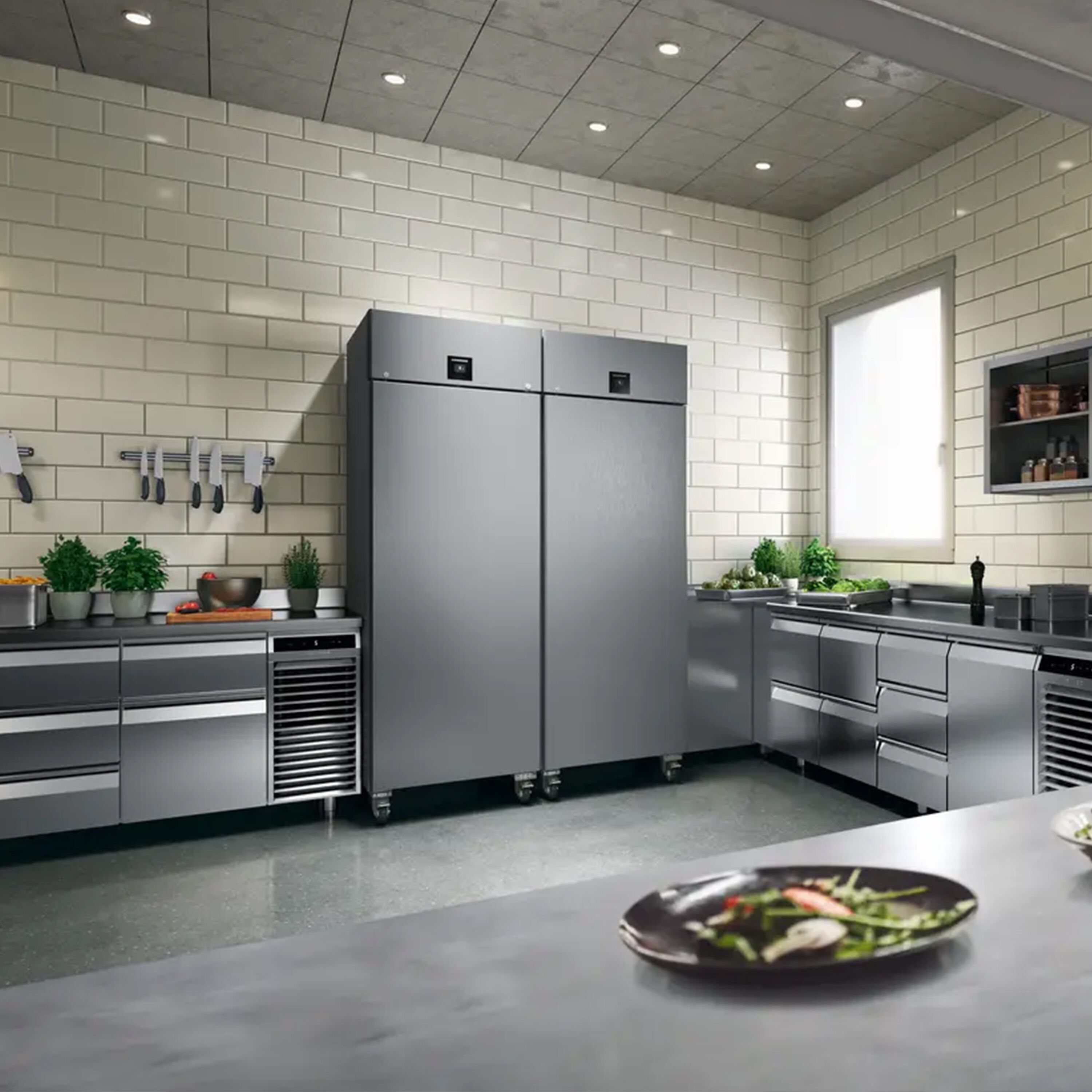 LIEBHERR | Kühlschrank Edelstahl PERFECTION - 597 Liter - GN 2/1 - Innen Edelstahl - mit 1 Tür & WiFi