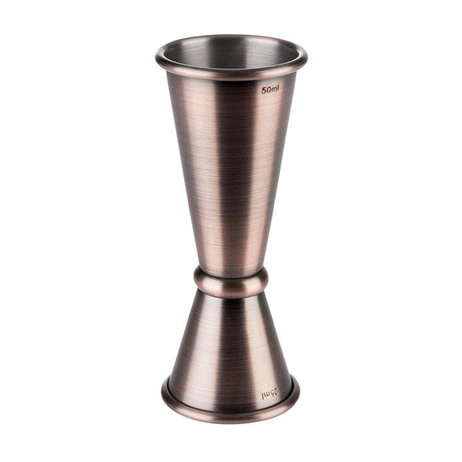 (6 pcs) Jigger double - acier inoxydable - 2,5cl/5cl (25/50 ml) - avec repère(s) 1,5cl/3,5cl
