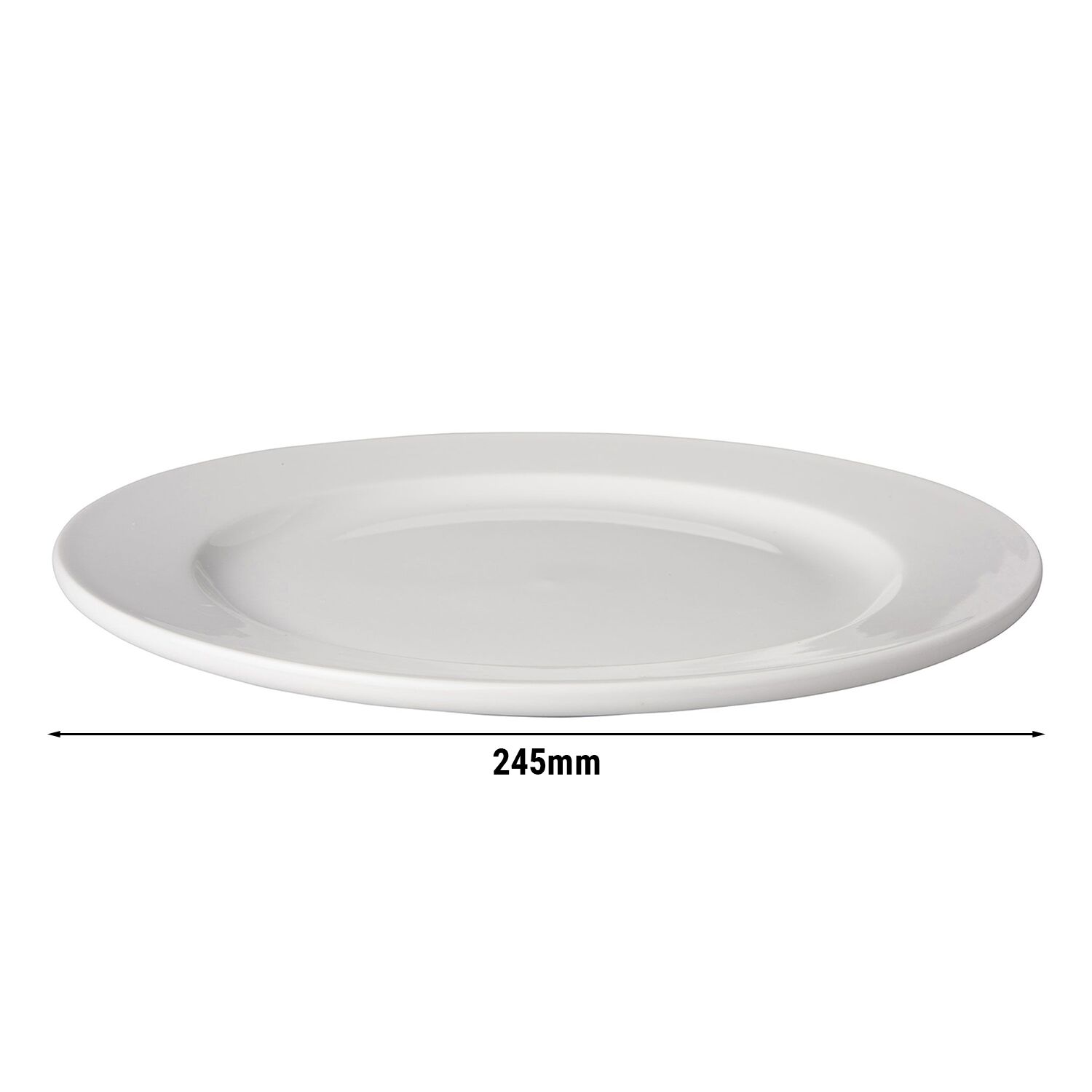 (3 Pièces) BUDGETLINE - Assiette - Plate Mammoet - Ø 245 mm - Blanc