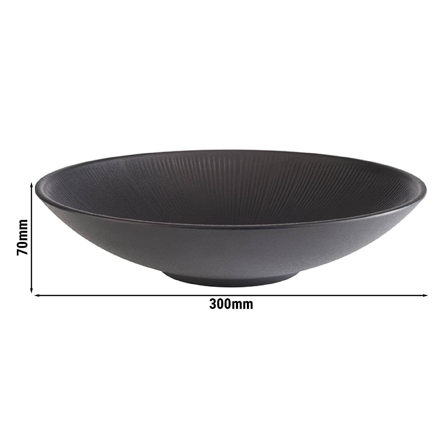 (6 pcs) Coupe - NERO - Mélamine - 2,2L - carré - 300x300mm - Profondeur : 70mm - Noir