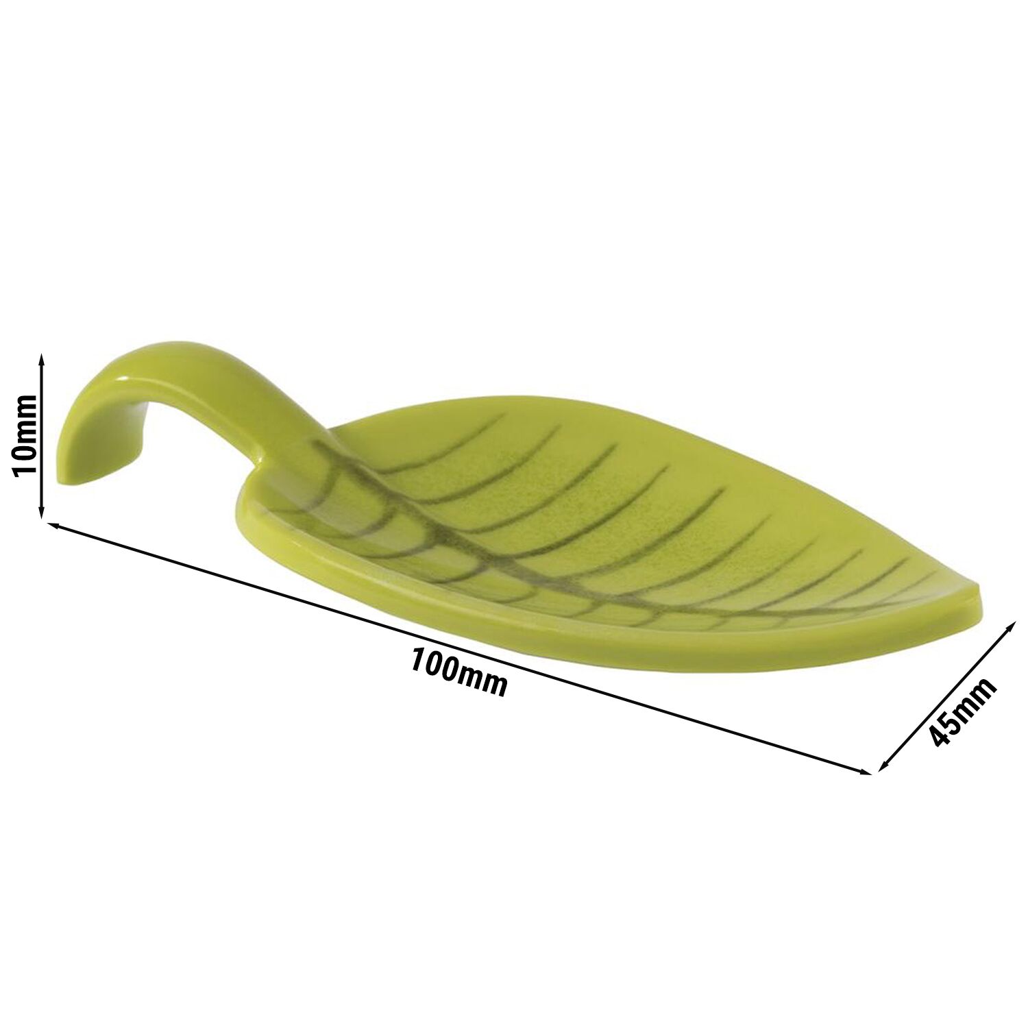 (50 pièces) Cuillères à finger food - LEAF - mélamine - longueur : 100 mm