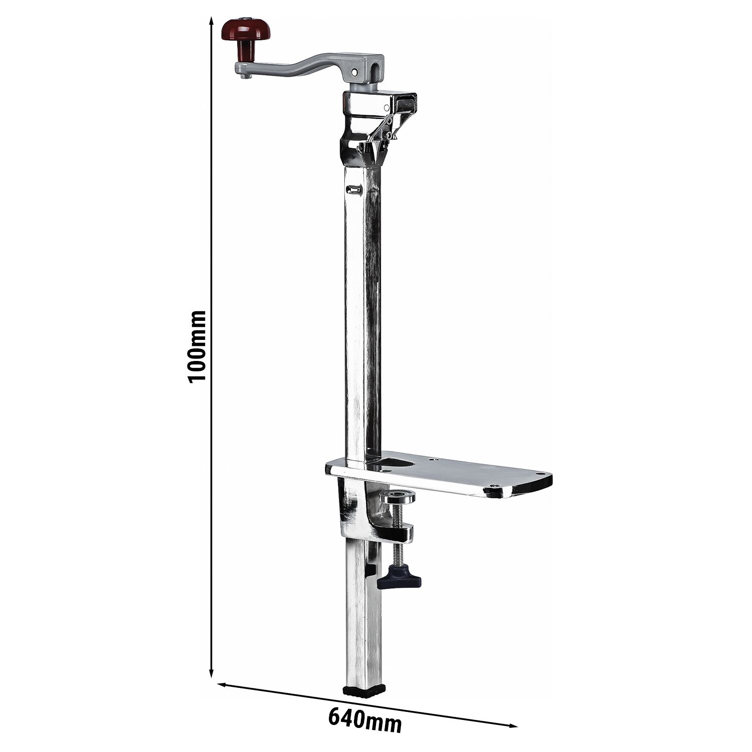 Ouvre-boîtes manuel professionnel de table - Longueur de tige : 640mm - acier inoxydable