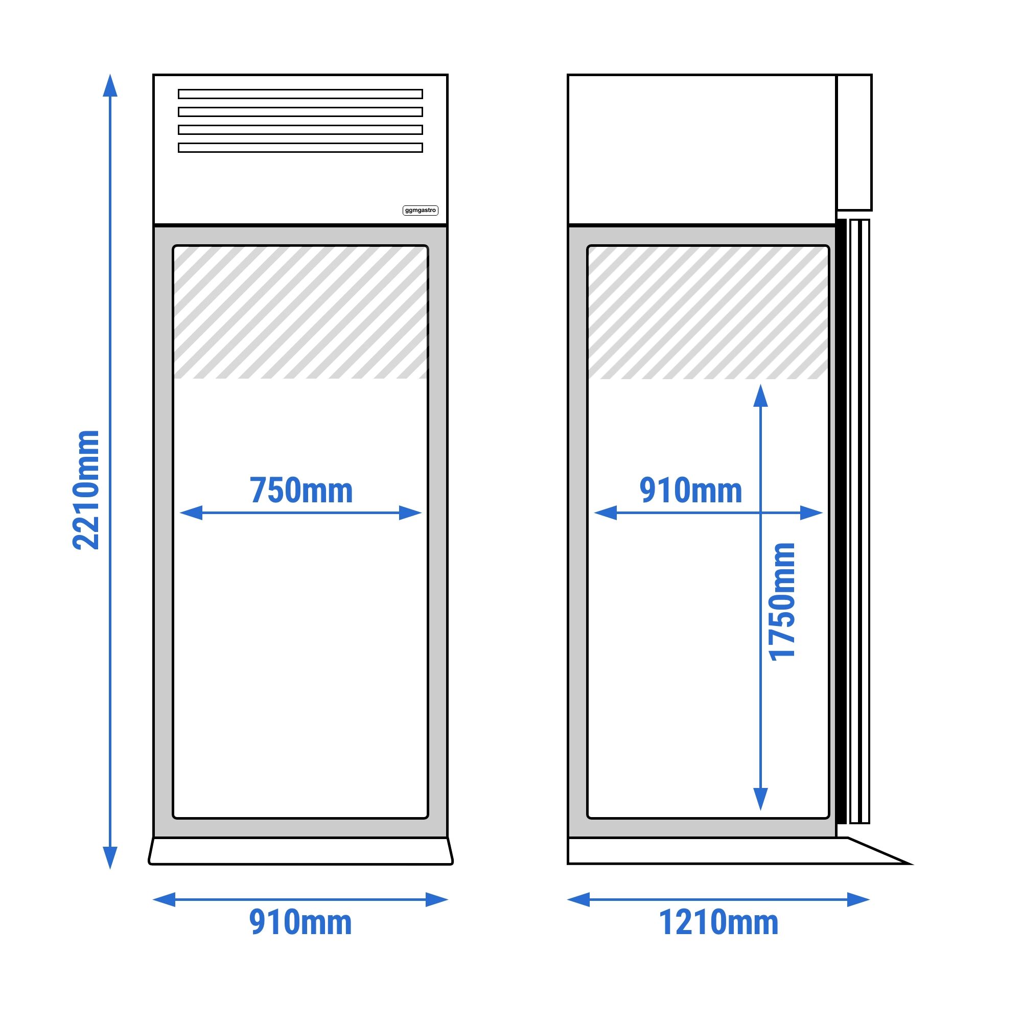 Armoire réfrigérée à chariot positive Inox AISI 304 PREMIUM - GN 2/1 - EN 600 x 400 - 700 L - avec 1 porte