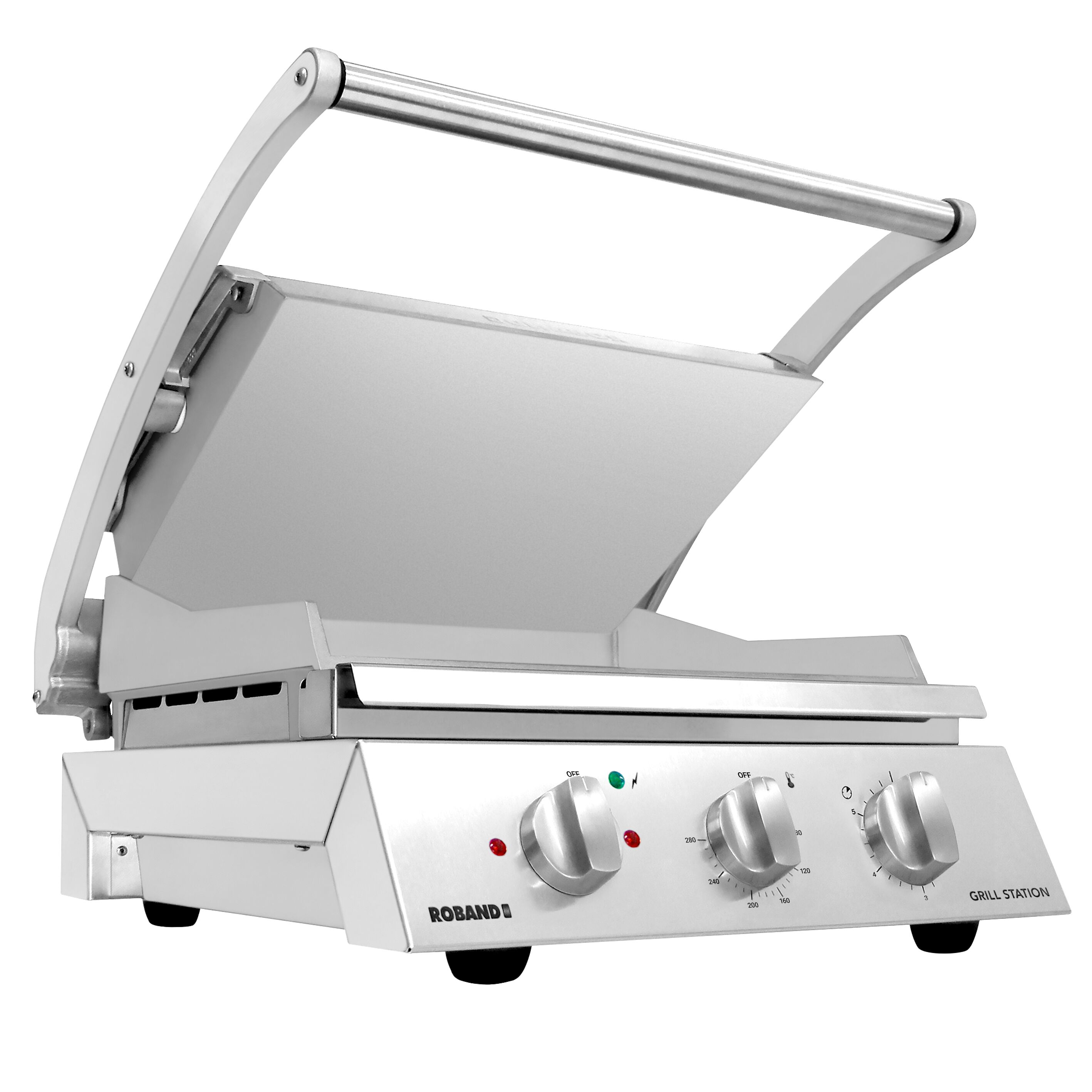 ROBAND | Electric Panini & Burger Contact Grill - Smooth Top & Bottom - 500 x 275 mm - 3.1 kW