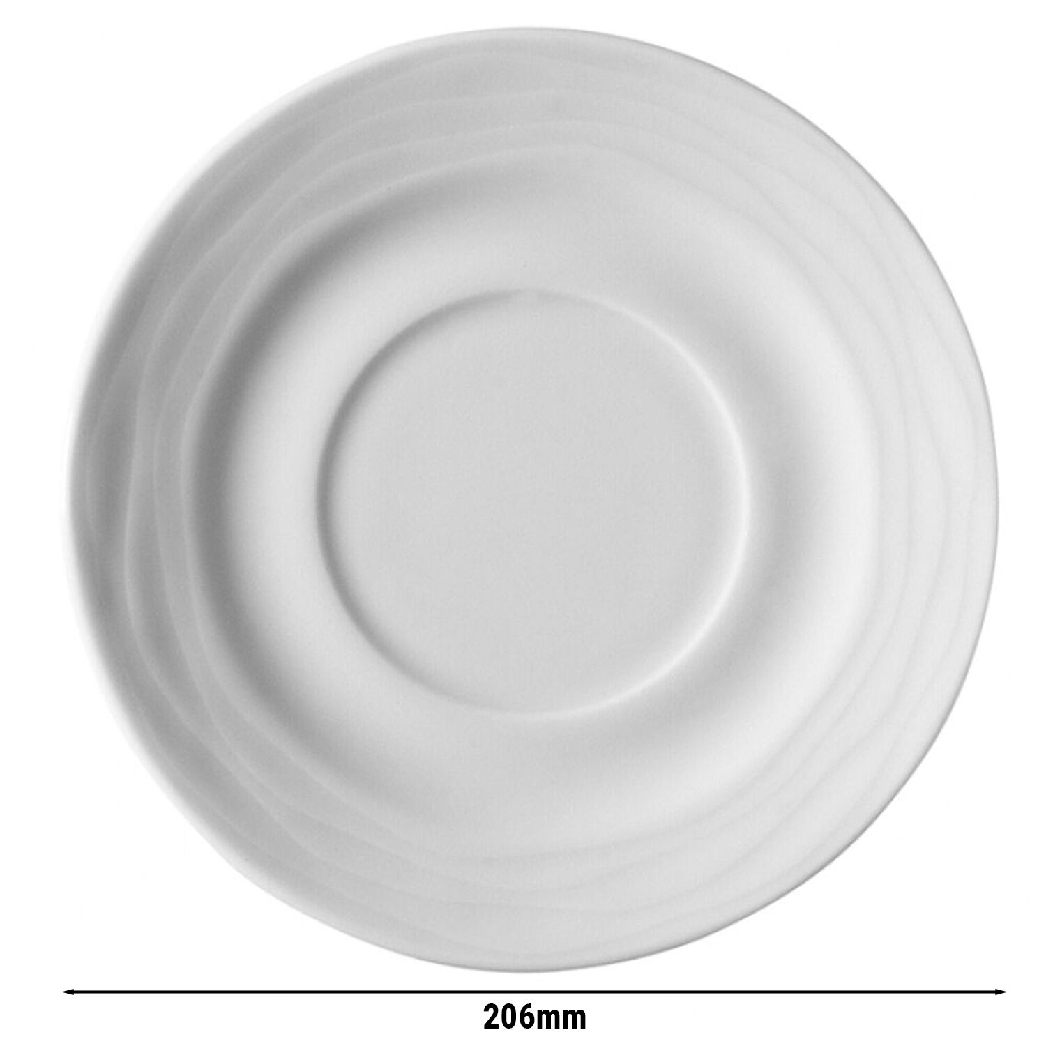 (24 pcs) SEA WAVE - Soucoupe à café / thé - Ø110mm - Blanc