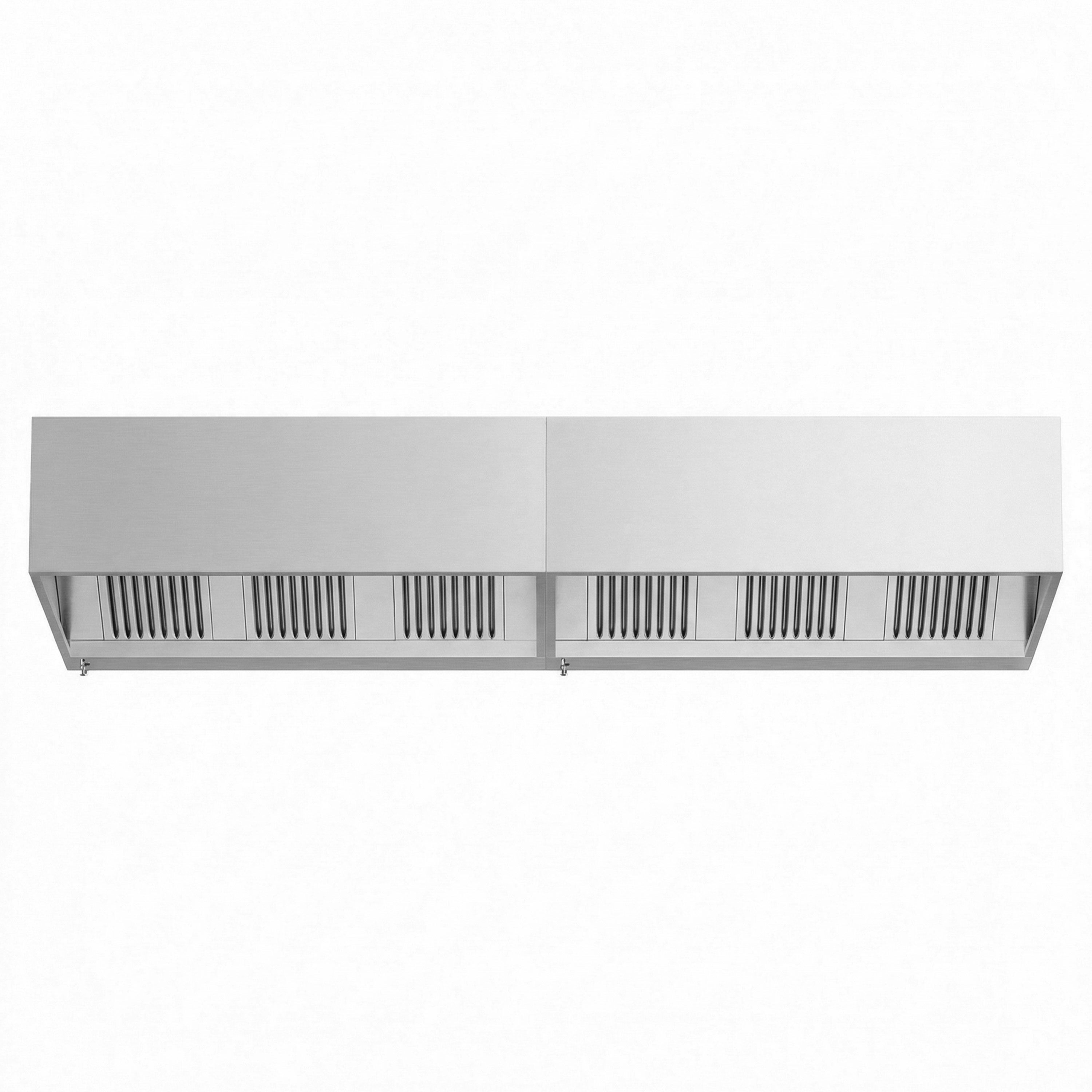 Hotte à adosser professionnelle - Profondeur 900 - 4400mm - sans moteur - avec filtres et éclairage