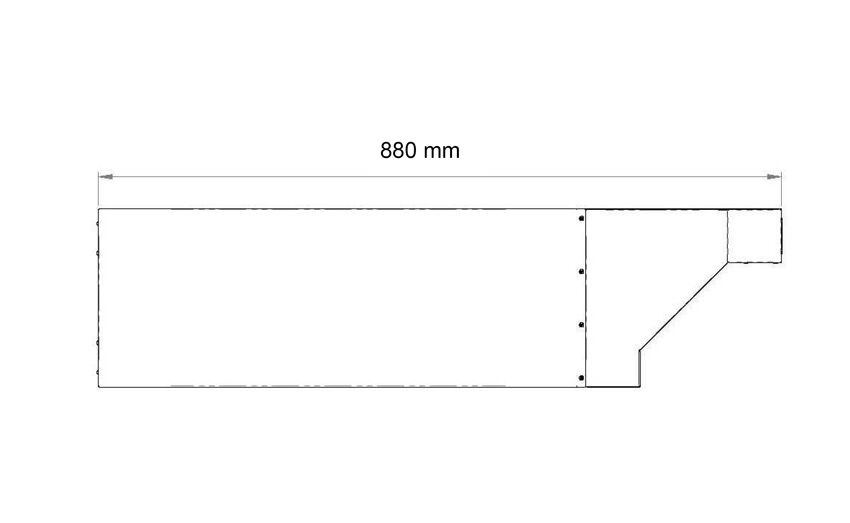 Haube für Pizzaofen - 1340 mm - passend für PDP66B & PDP66BTC-NB