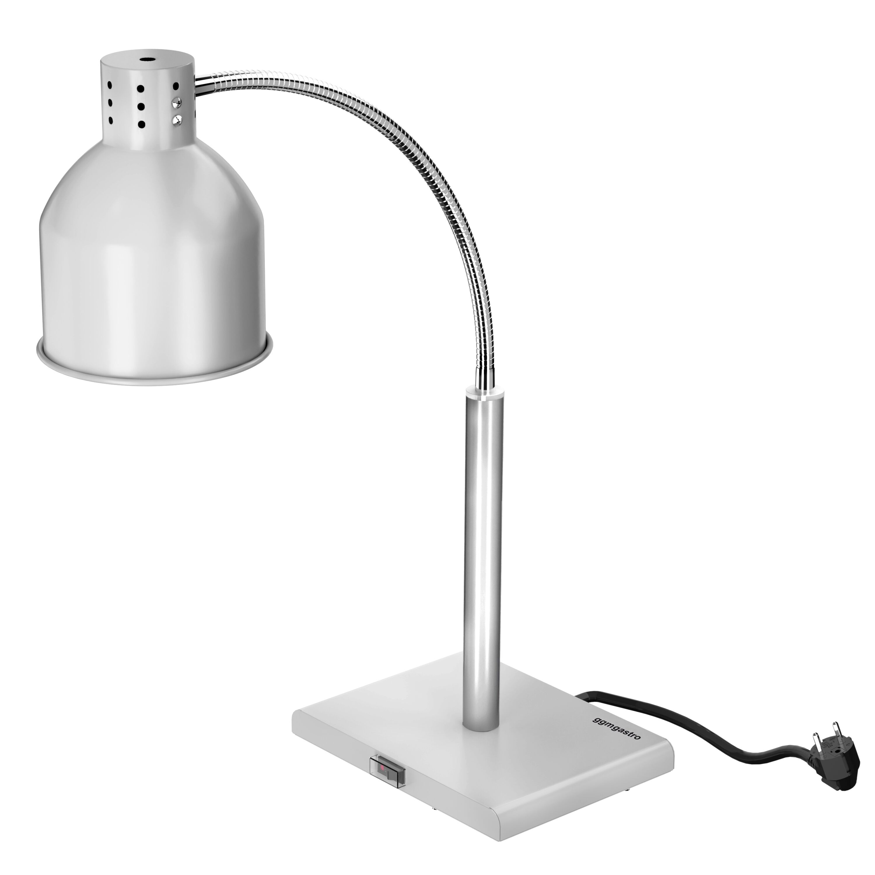 Lampe chauffante infrarouge – 250 watts – Ø 174 mm – réglable de manière flexible – Argent