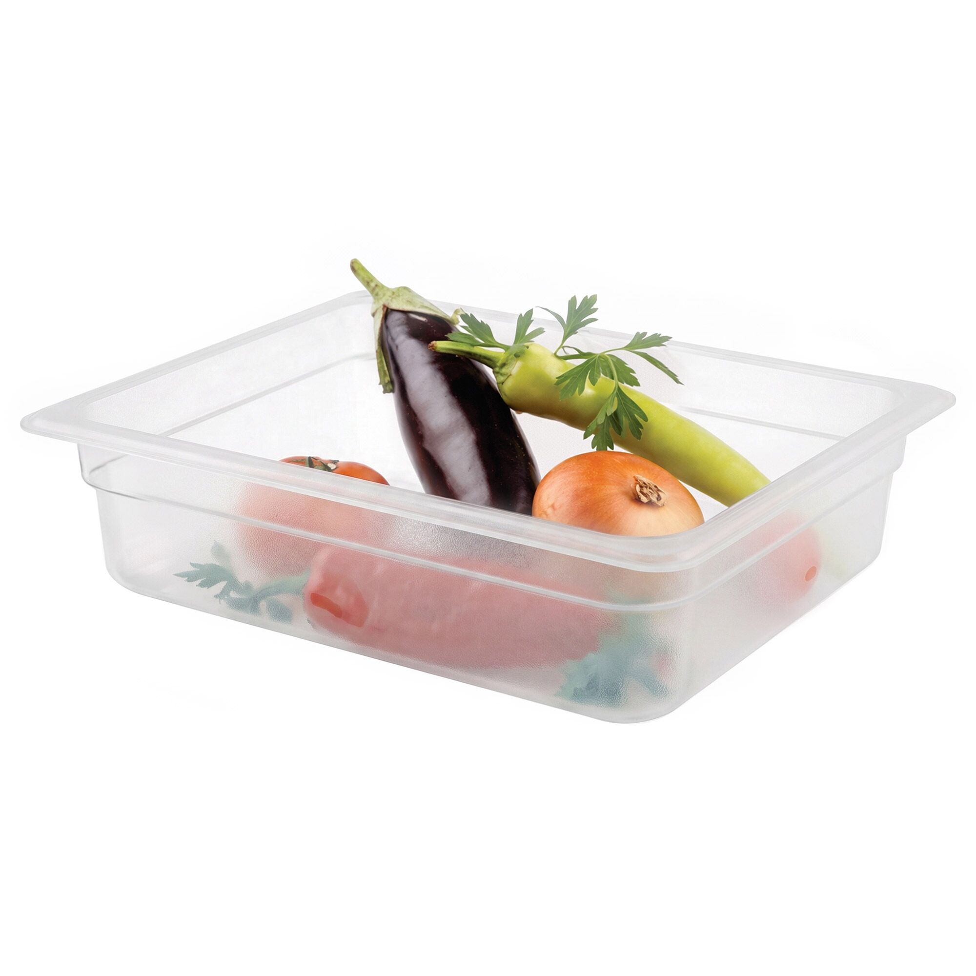 (12 pcs) Polycarbonate Container GN 1/2 - Clear - 8.9L - Depth: 150mm