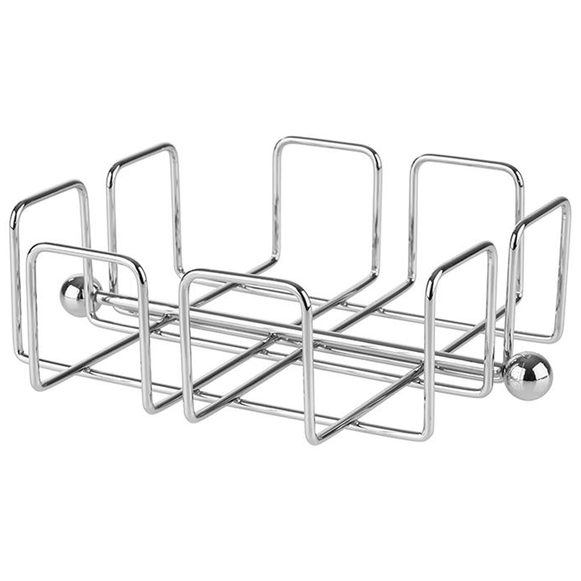 (6 pcs) Porte-serviettes cocktail - WIRE - Chromé - Métal - pour env. 50 serviettes cocktail - 190x190x65mm - incl. poids