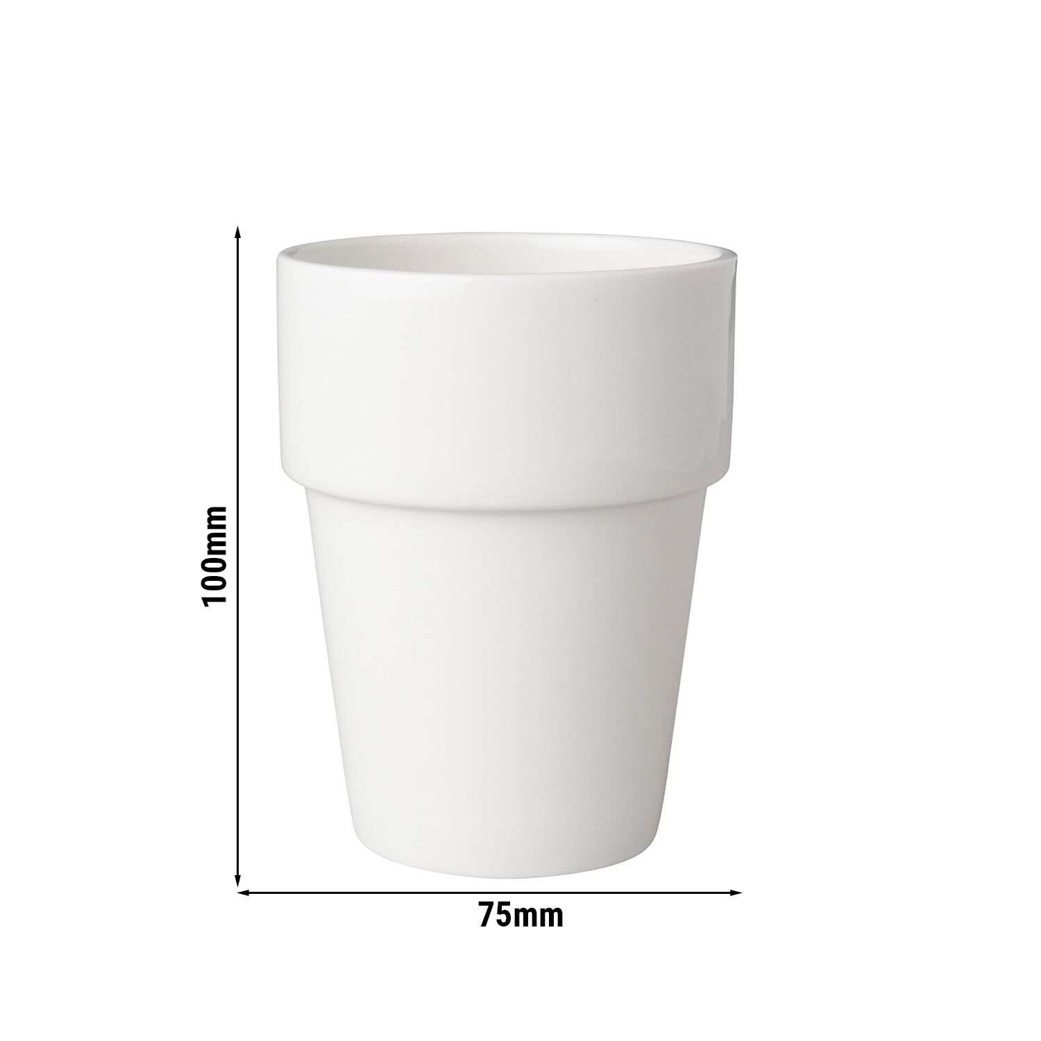 (6 pcs) BUDGETLINE - Gobelet à lait Mammoet - 19cl - Blanc