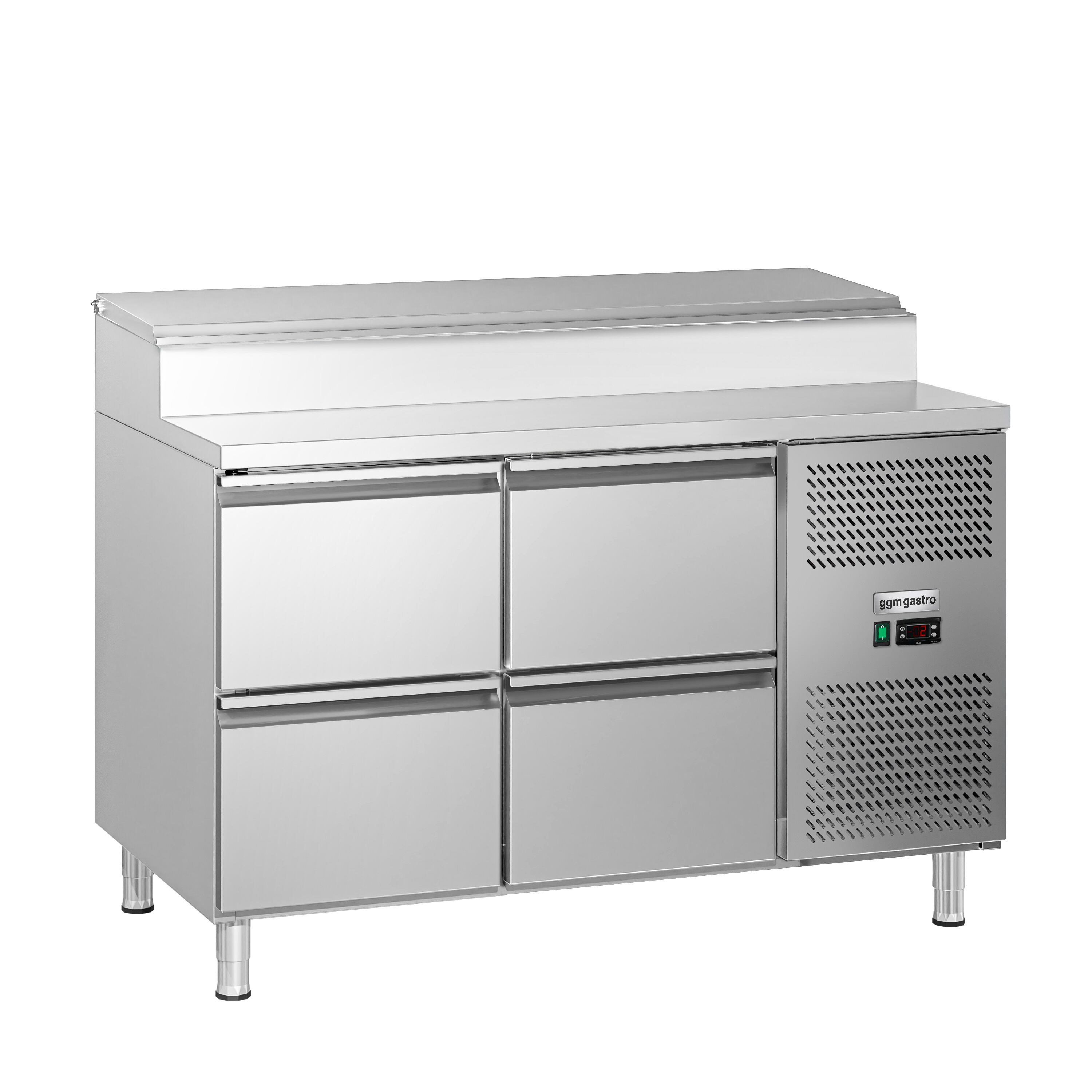 Table de préparation ECO – 1360 mm – 4 tiroirs – pour 7 bacs GN 1/3