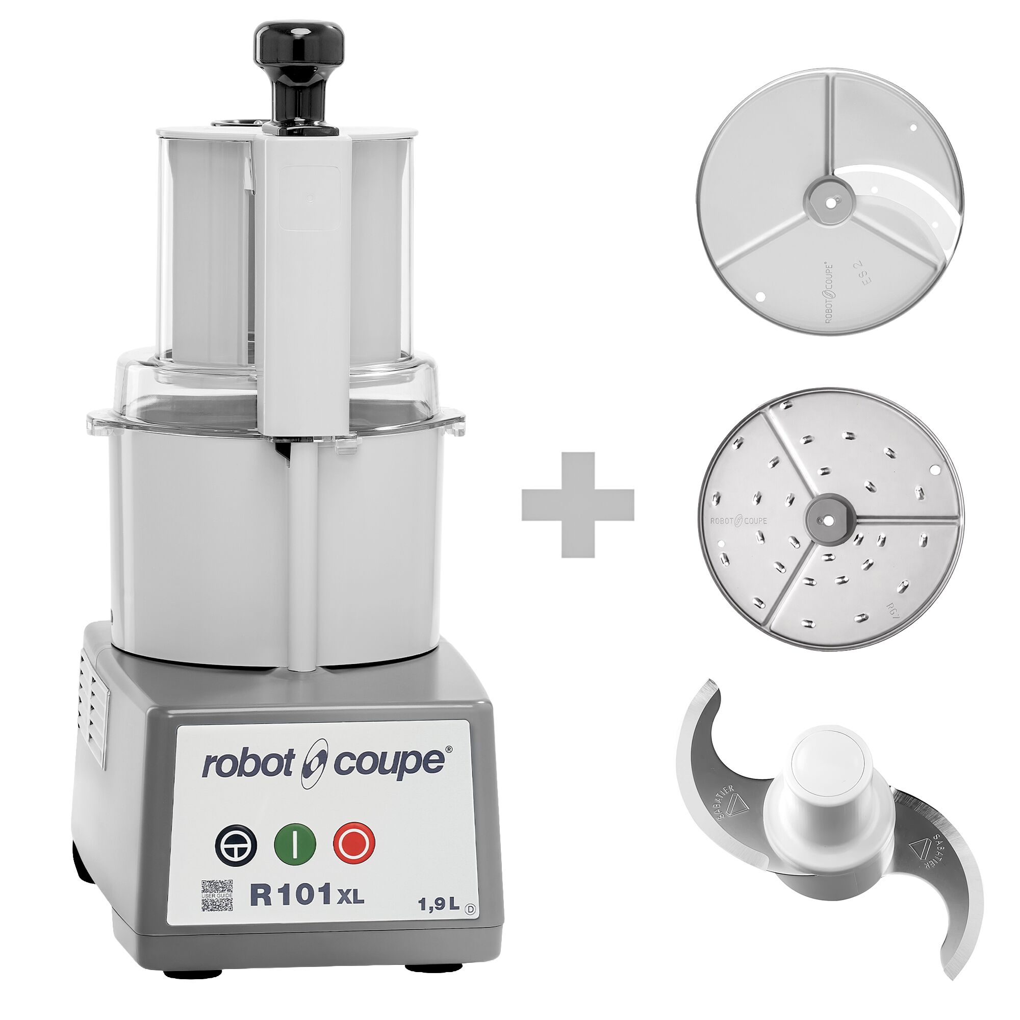 ROBOT COUPE | R 101 XL - Allzweck-Küchenmaschine / Gemüseschneider / Cutter - 1,9 Liter - 450 Watt - 1500 U/min