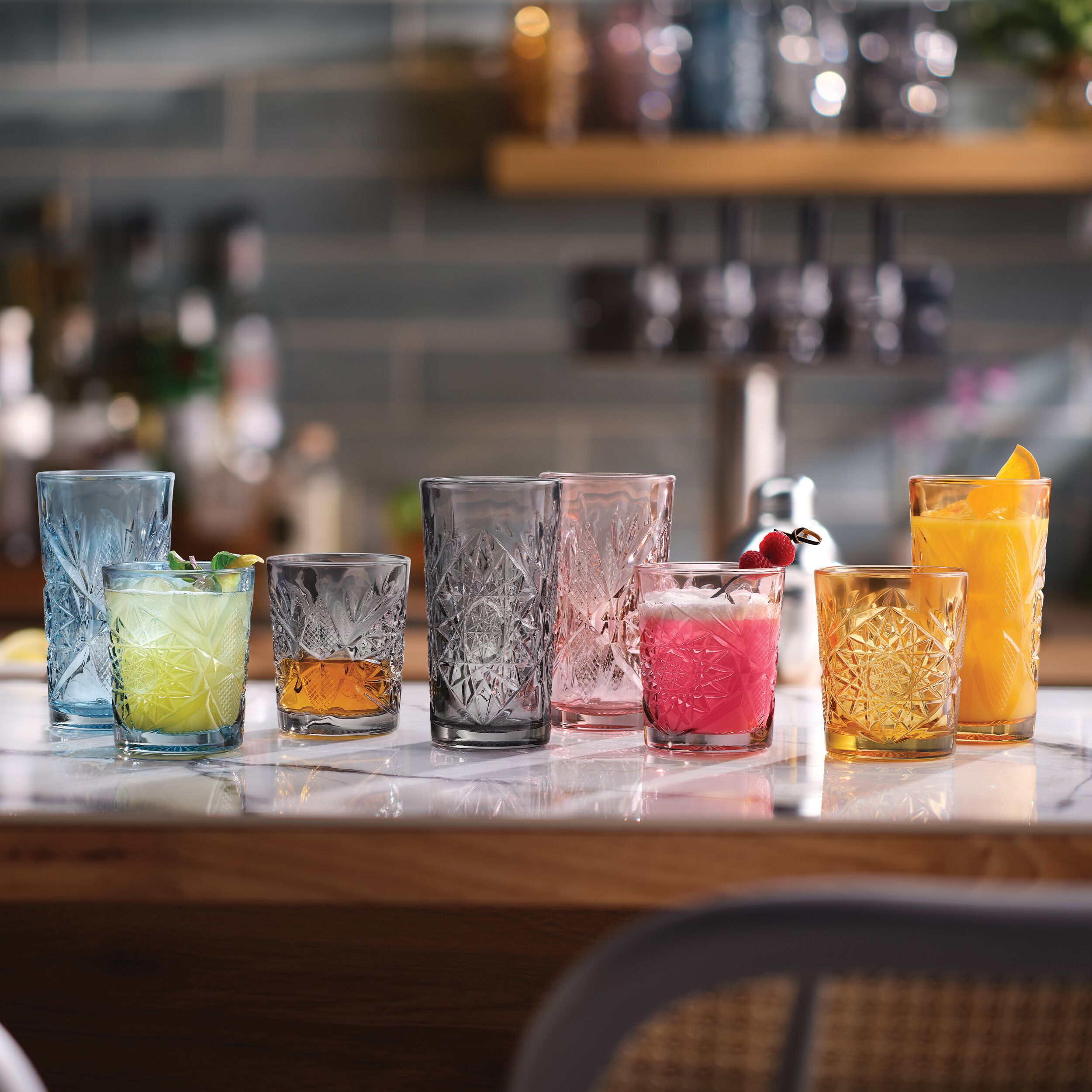 (12 pièces) LIBBEY | HOBSTAR - D.O.F. Sapphire - 355ml - Bleu