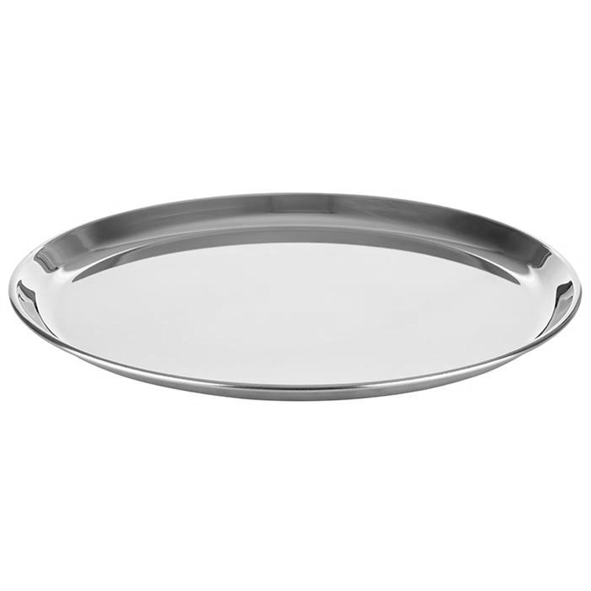 (6 pcs) Plateau de présentation - KAFFEEHAUS - Acier inoxydable - Ø270mm - Hauteur:15mm - compatible lave-vaisselle - empilable