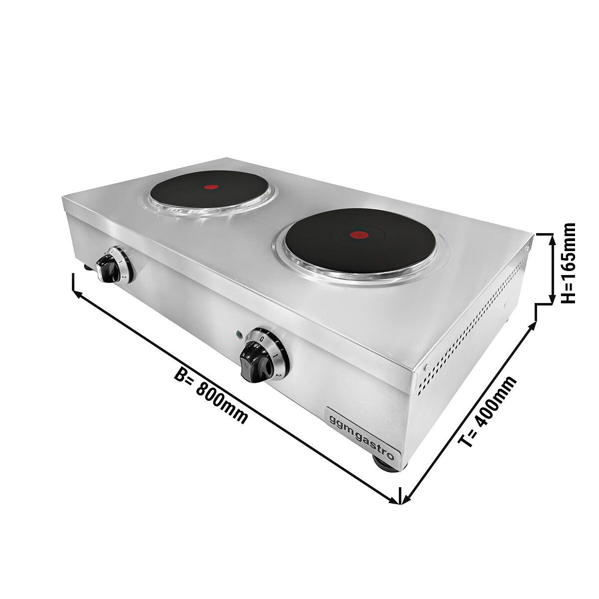 Réchaud électrique à poser - 5,2kW - 2 plaques électriques