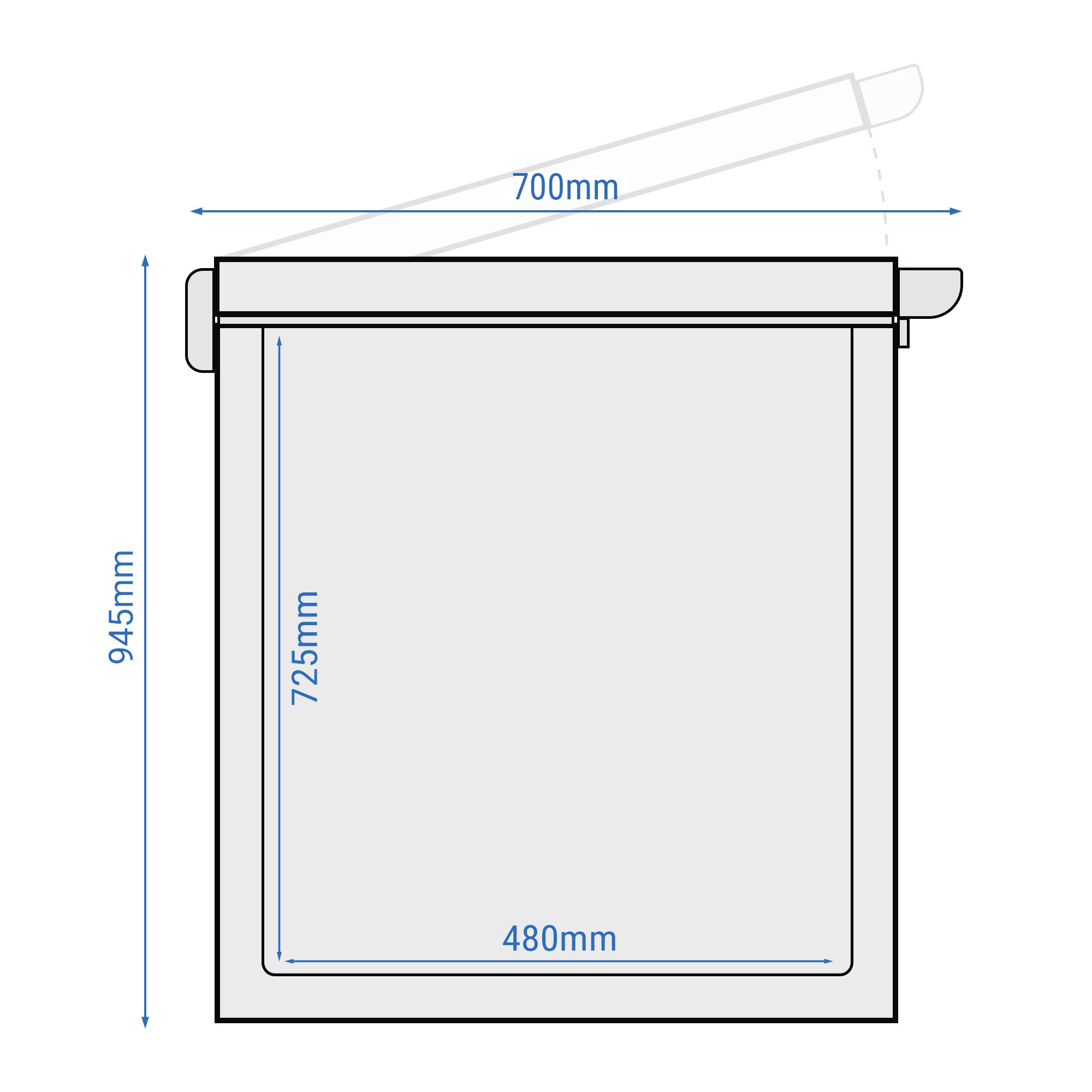 Commercial Chest Freezer - 1504x695mm - 469 L - Plastic Lid - incl. separating grid - For UK