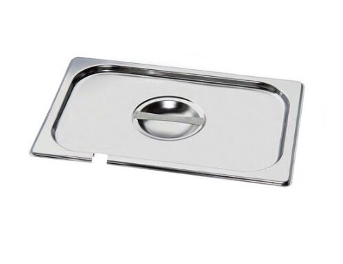 Stainless Steel GN Lid GN 1/3 - with ladle recess - 325x176x29mm