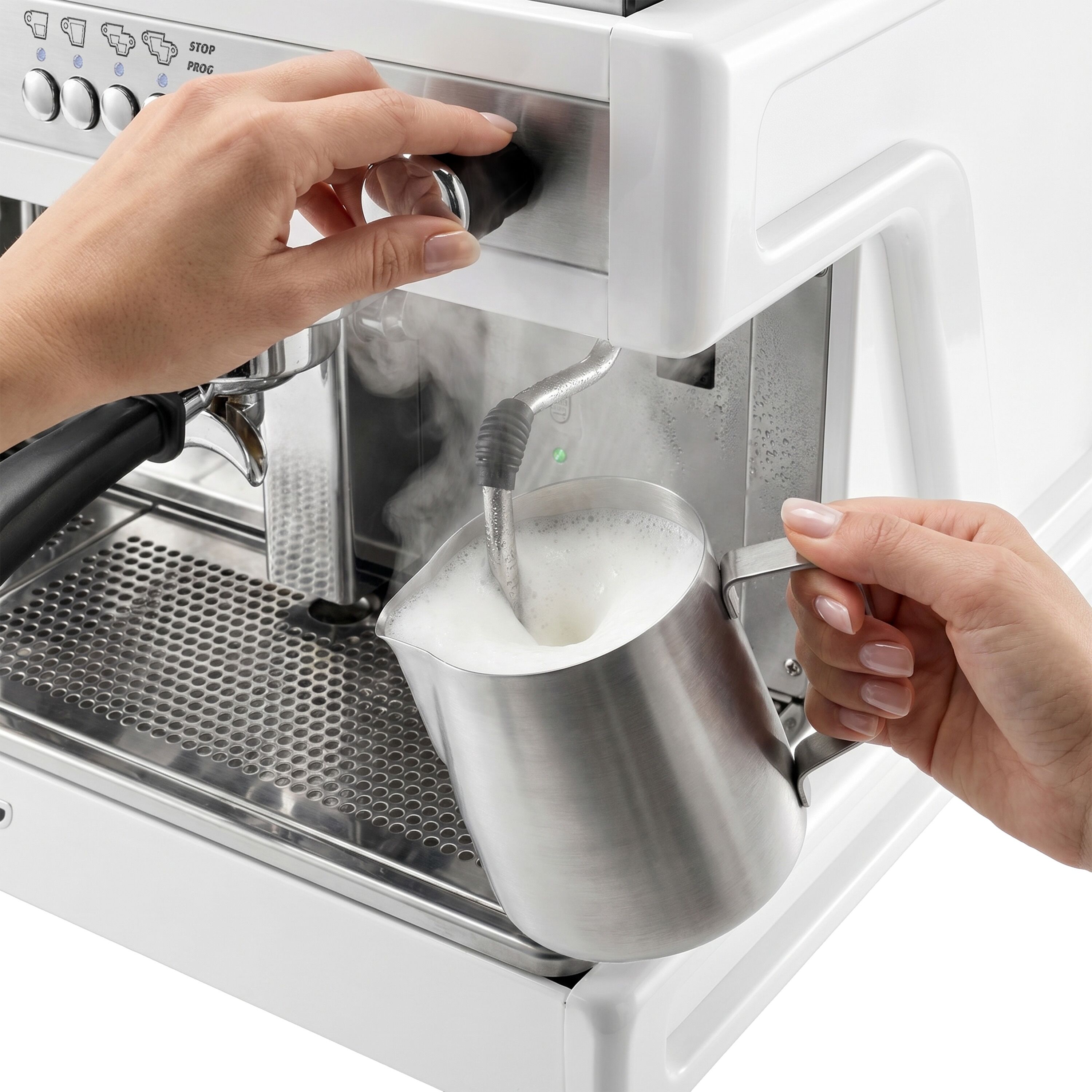 WEGA | Airy - Siebträgermaschine - 3 Gruppig - 5,6 kW - mit Shot Counter - Weiß