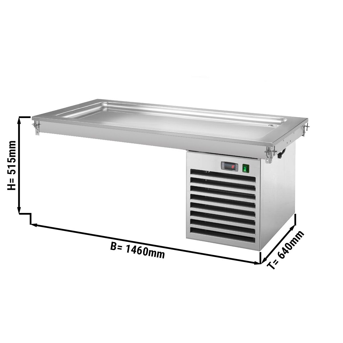 Drop-In Cold Plate - 1500mm - +2 to +8°C - 4x GN 1/1 - 450W