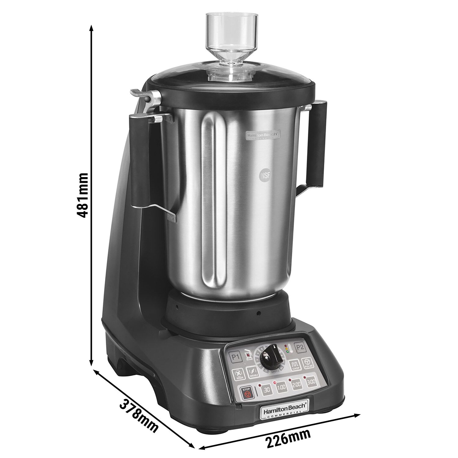 HAMILTON BEACH | Mixeur Alimentaire EXPEDITOR HBF1100S - 4 Litres - 1,5 kW - Récipient en inox