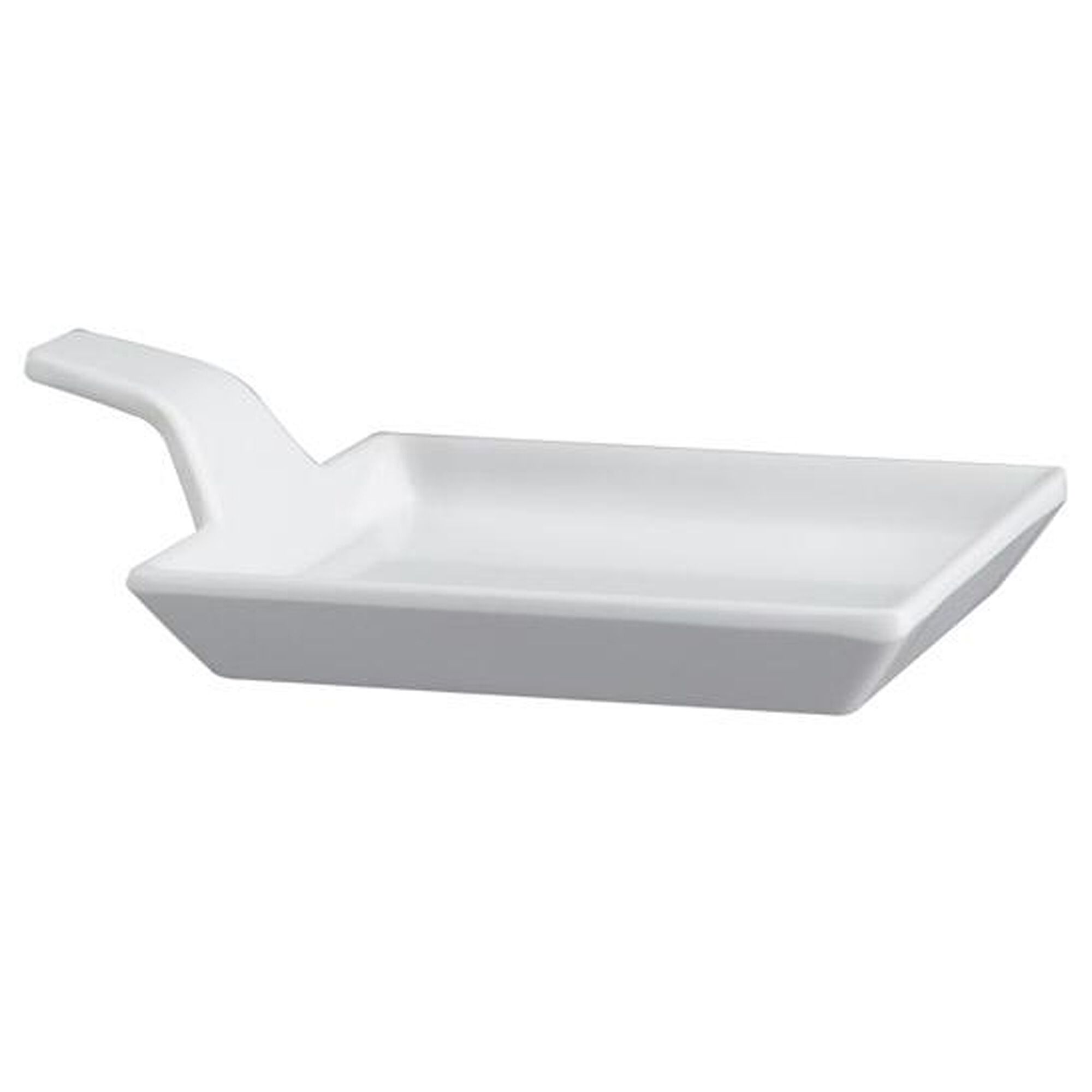 (24 Pièces) Assiette Fingerfood - FLYING BUFFET - Mélamine - 120 x 95 mm - Avec Poignée