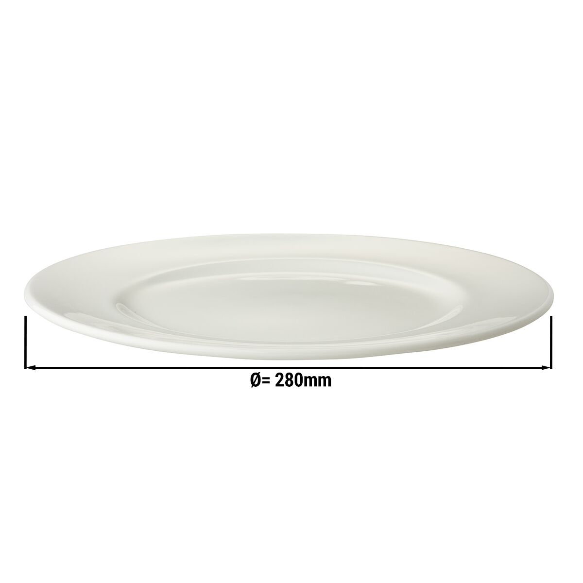 (12 pièces) LUX - Assiette Maastricht - Plate - Ø 280 mm - Ivoire