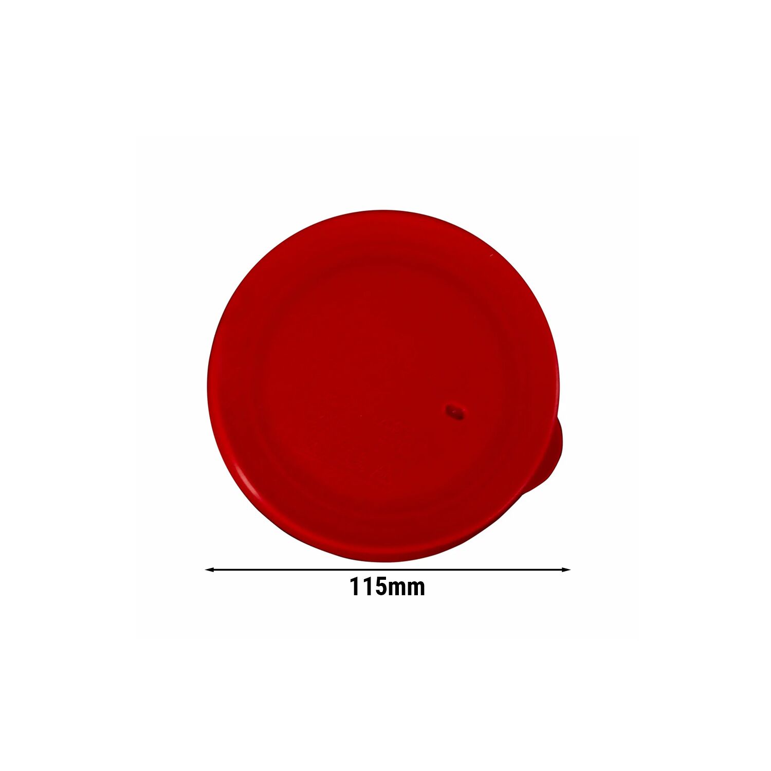 (100 pièces) THERMO FUTURE BOX | Couvercle en silicone pour bol d’accompagnement - 300 ml - Rond - Rouge