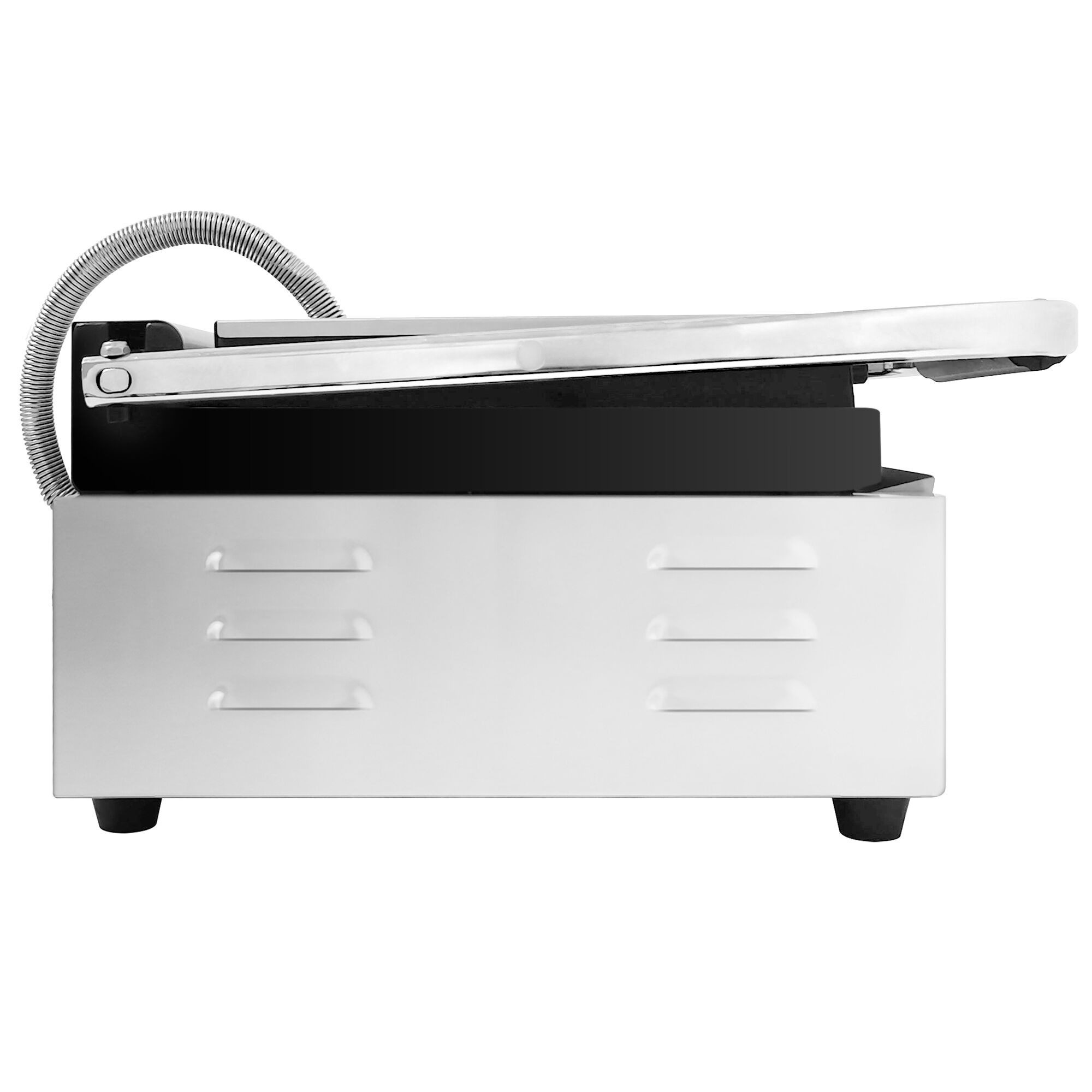 Presse à Panini / Gril de contact - 2,6kW -  Plaques rainurées - Surface de cuisson : 400x225mm