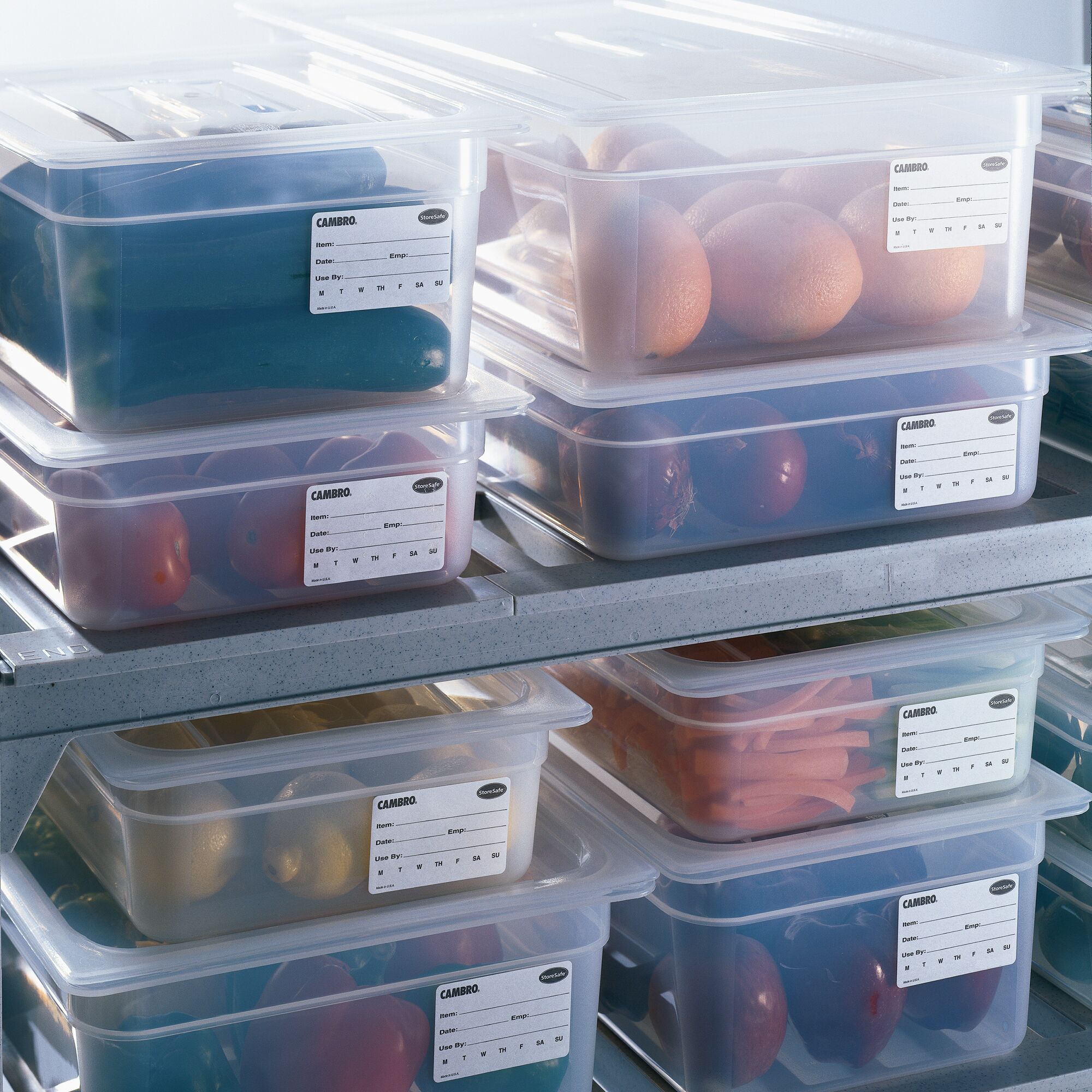 (6 pieces) CAMBRO | Gastronorm Container - 1/2 - Polypropylene - Translucent - 100 mm