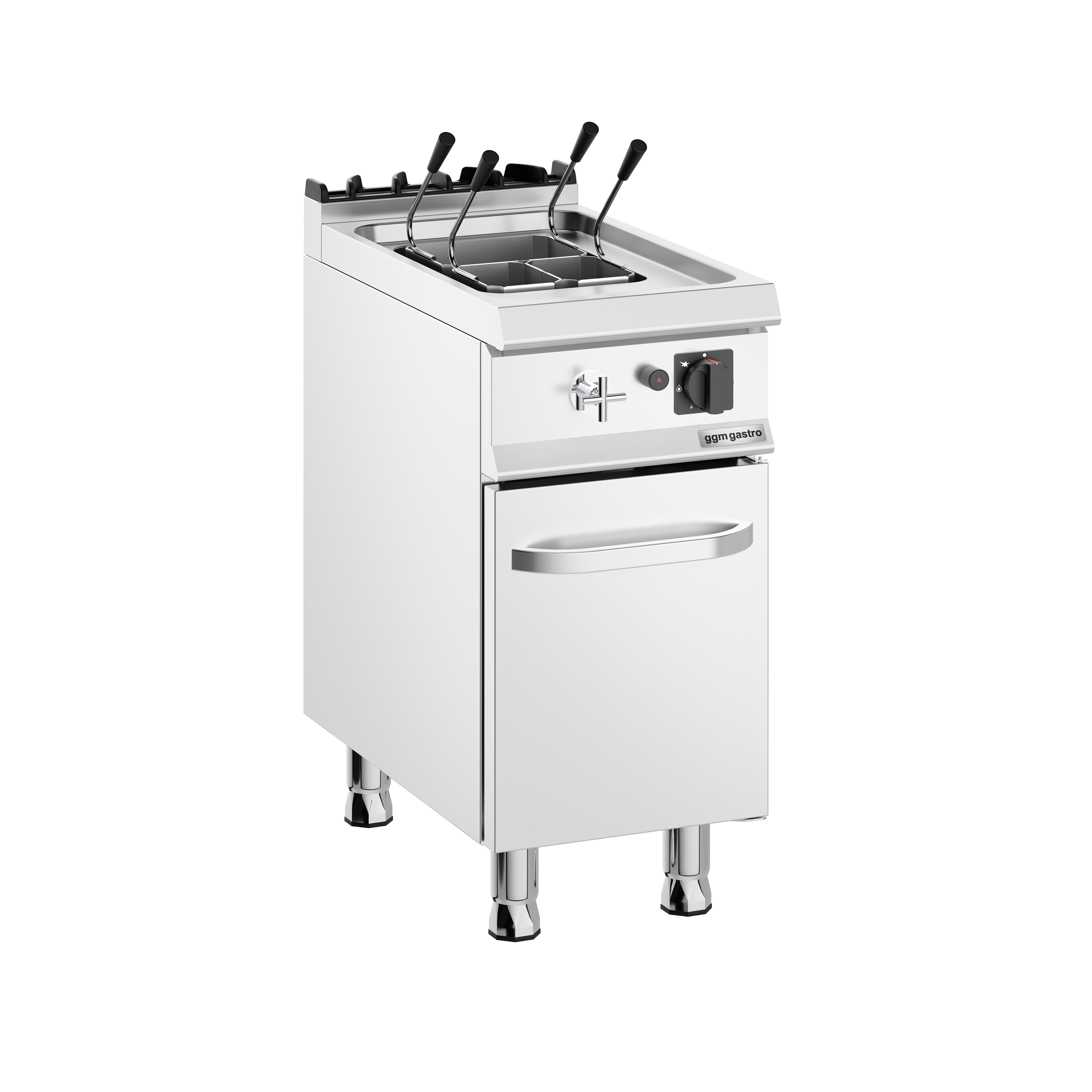 Cuiseur à pâtes à gaz – 18 litres – 10,5 kW – avec soubassement et 1 porte