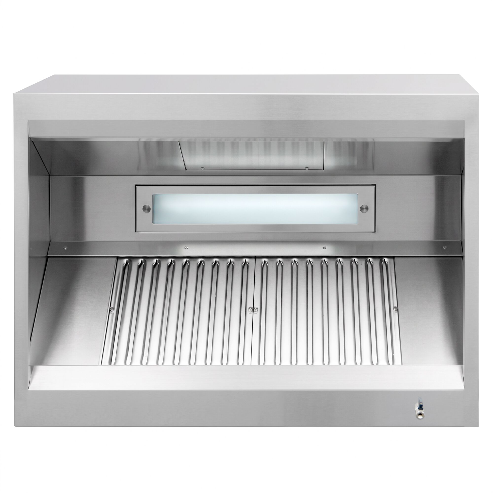 Induction box hood – 1200 mm – with filter & light – without motor