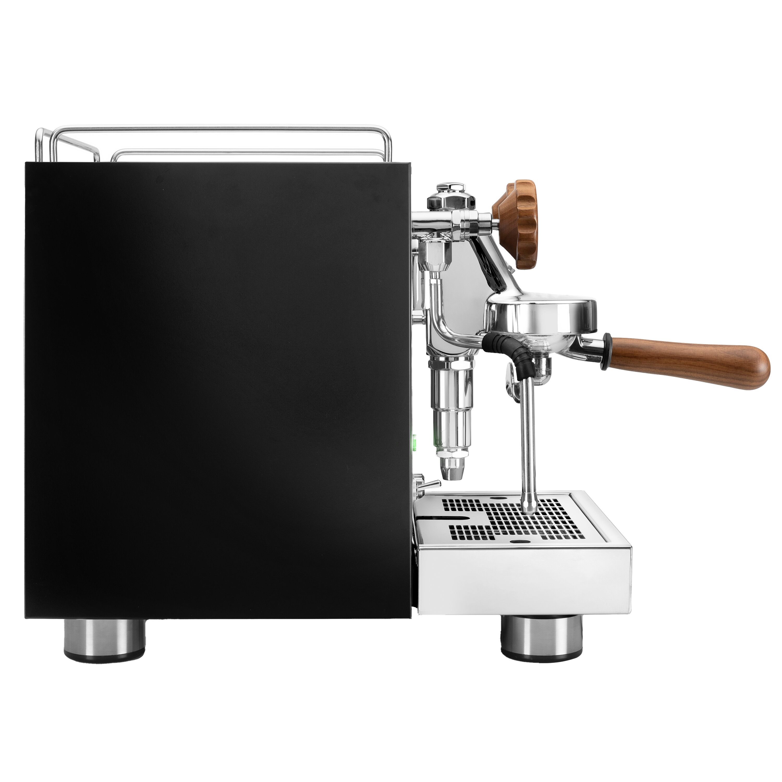 Machine expresso professionnelle « Mini » – 1 groupe – 1,2 kW – avec mousseur à lait & eau chaude – Noir