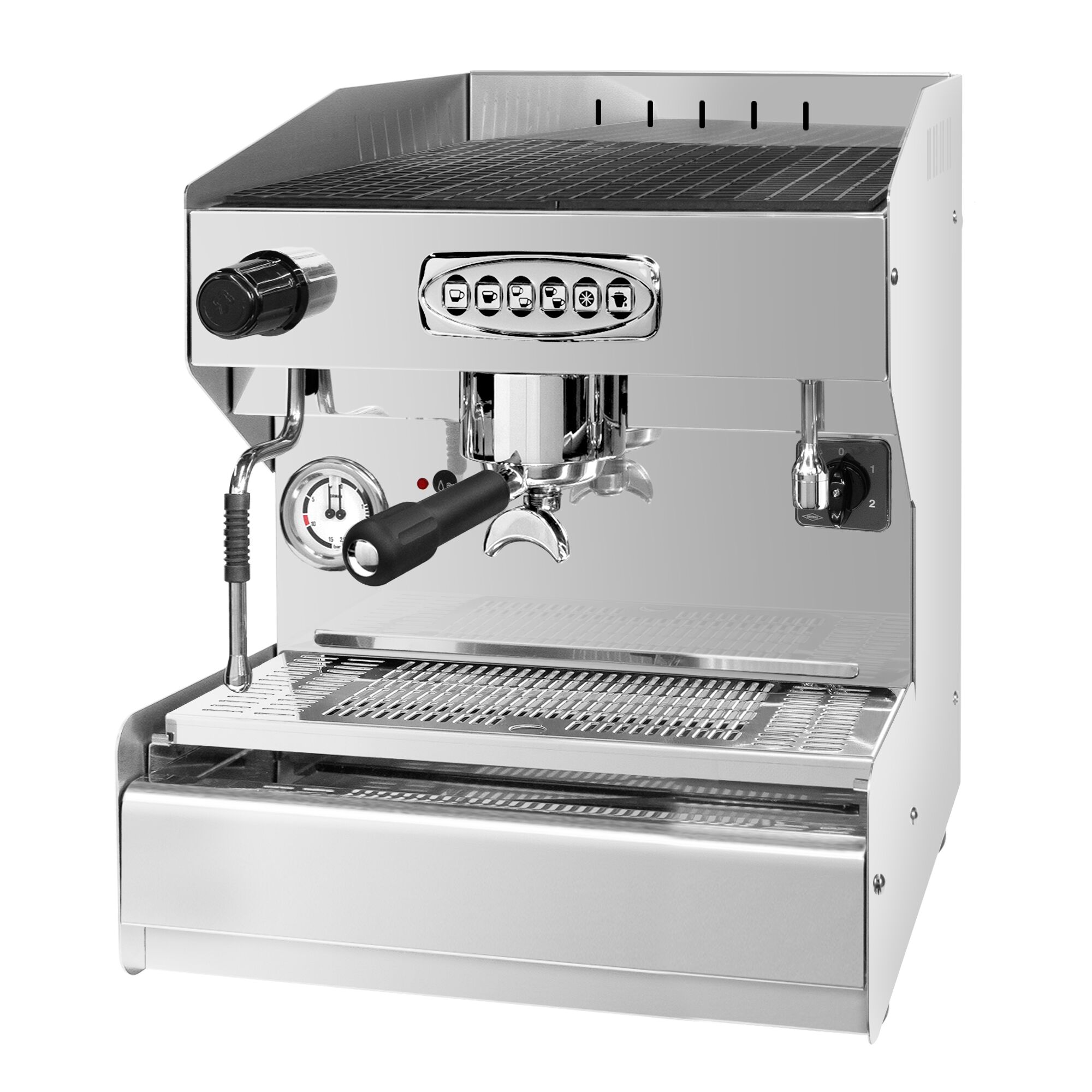 Machine à café porte-filtre « Allegro » – 1 groupe – avec système de préinfusion inclus